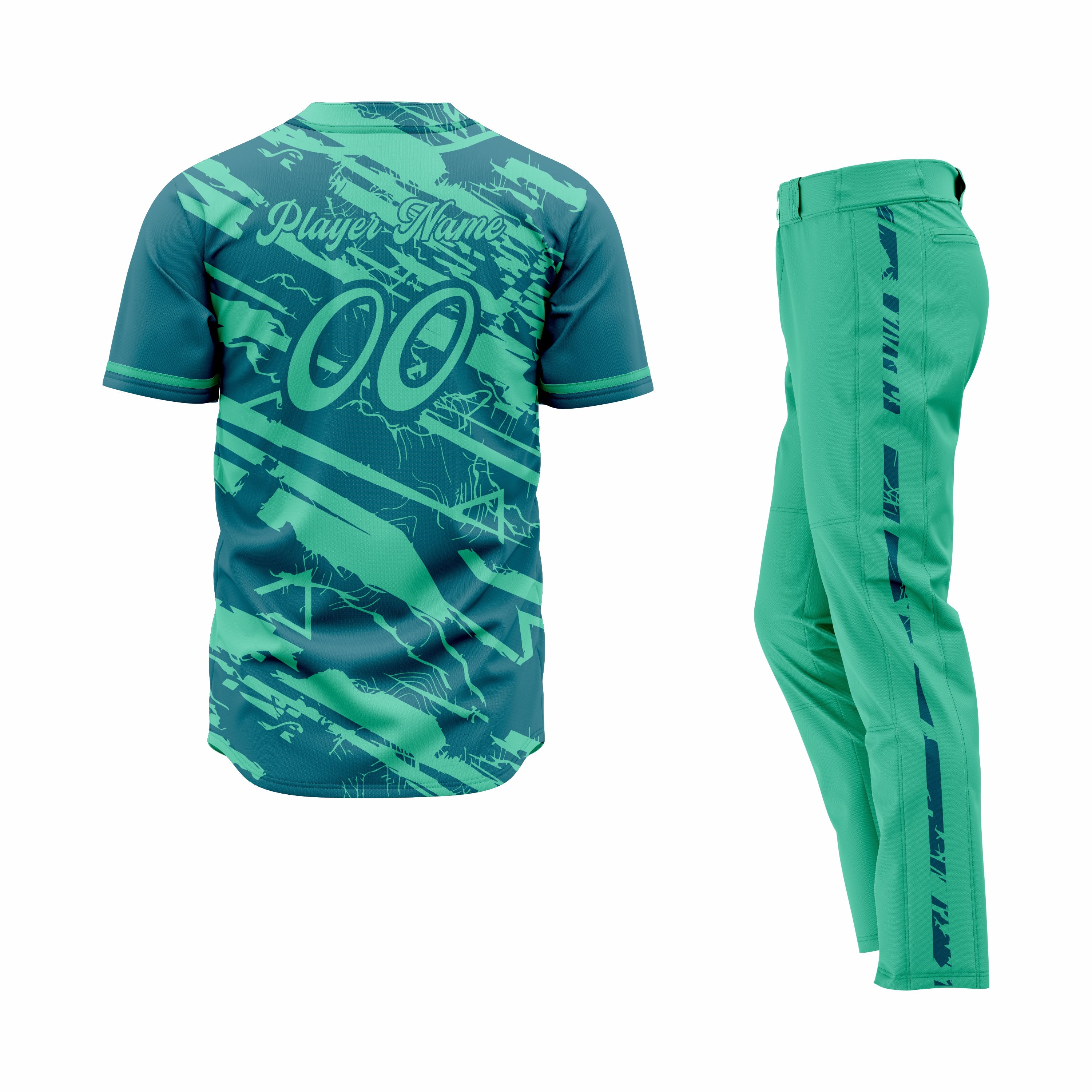 CUSTOM LIME GREEN BASEBALL UNIFORM