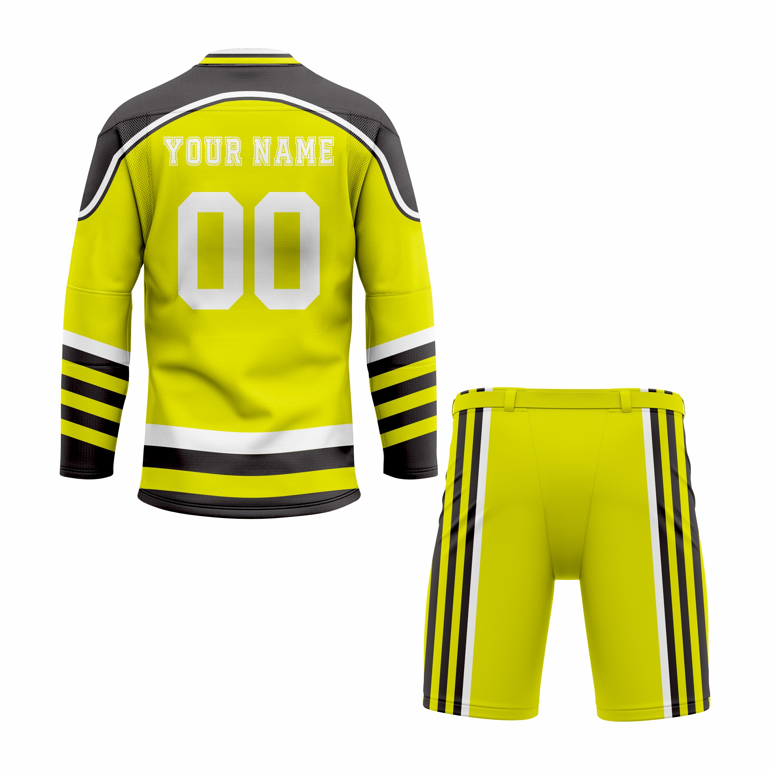 CUSTOM GREEN BLACK HOCKEY UNIFORM