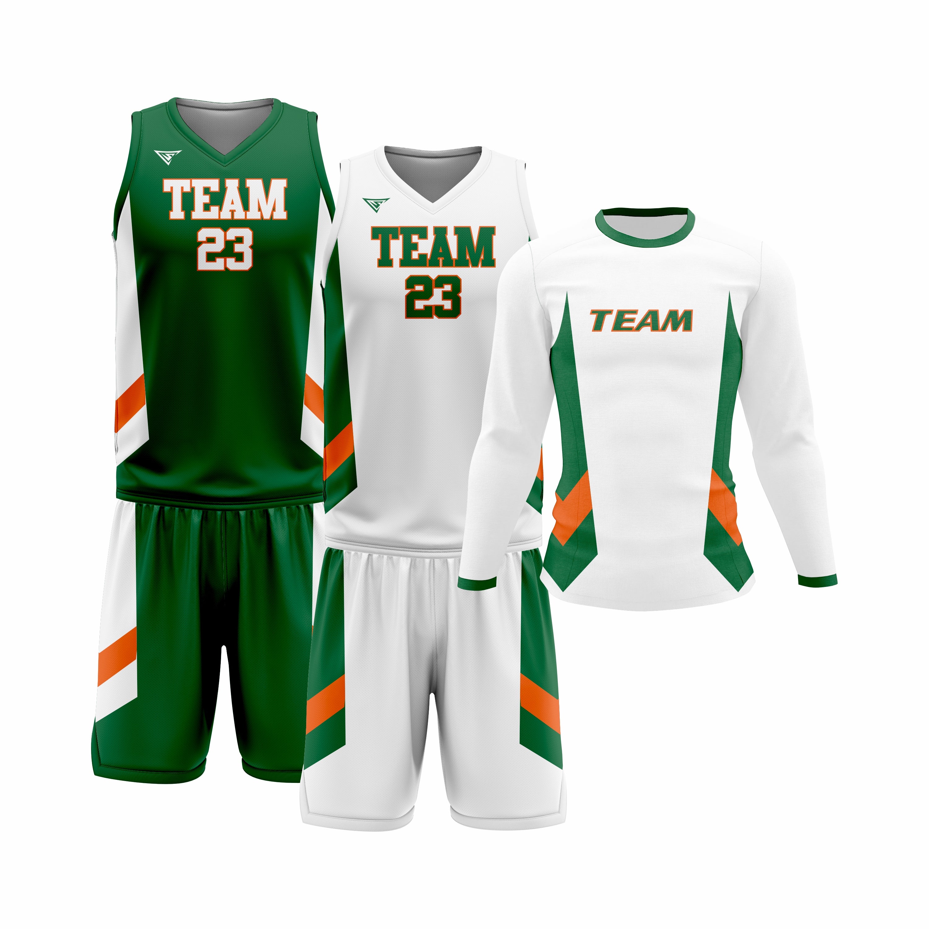 Custom Green White Basketball Team Uniform Package - Pro