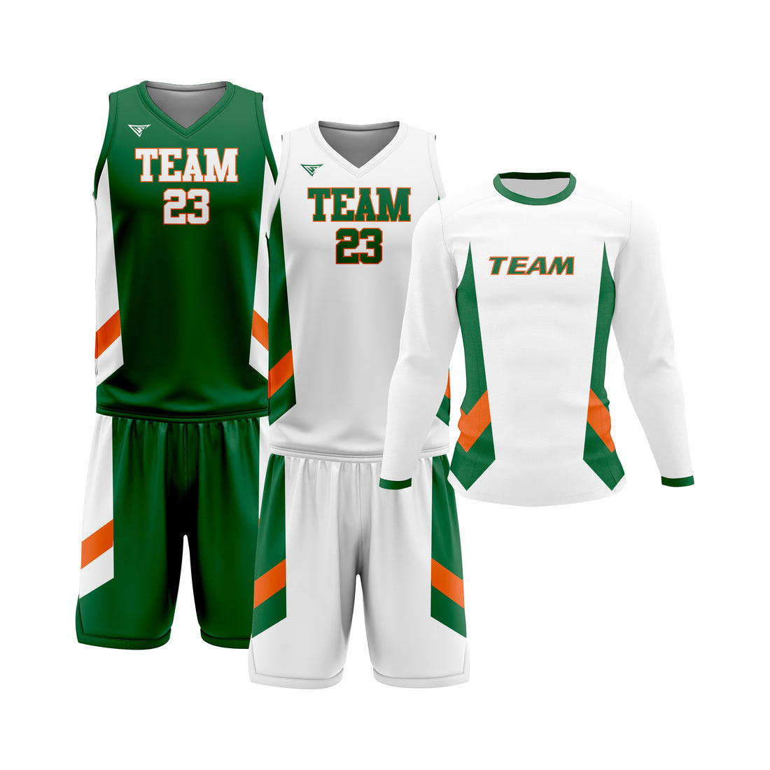 Custom Green White Basketball Team Uniform Package - Pro