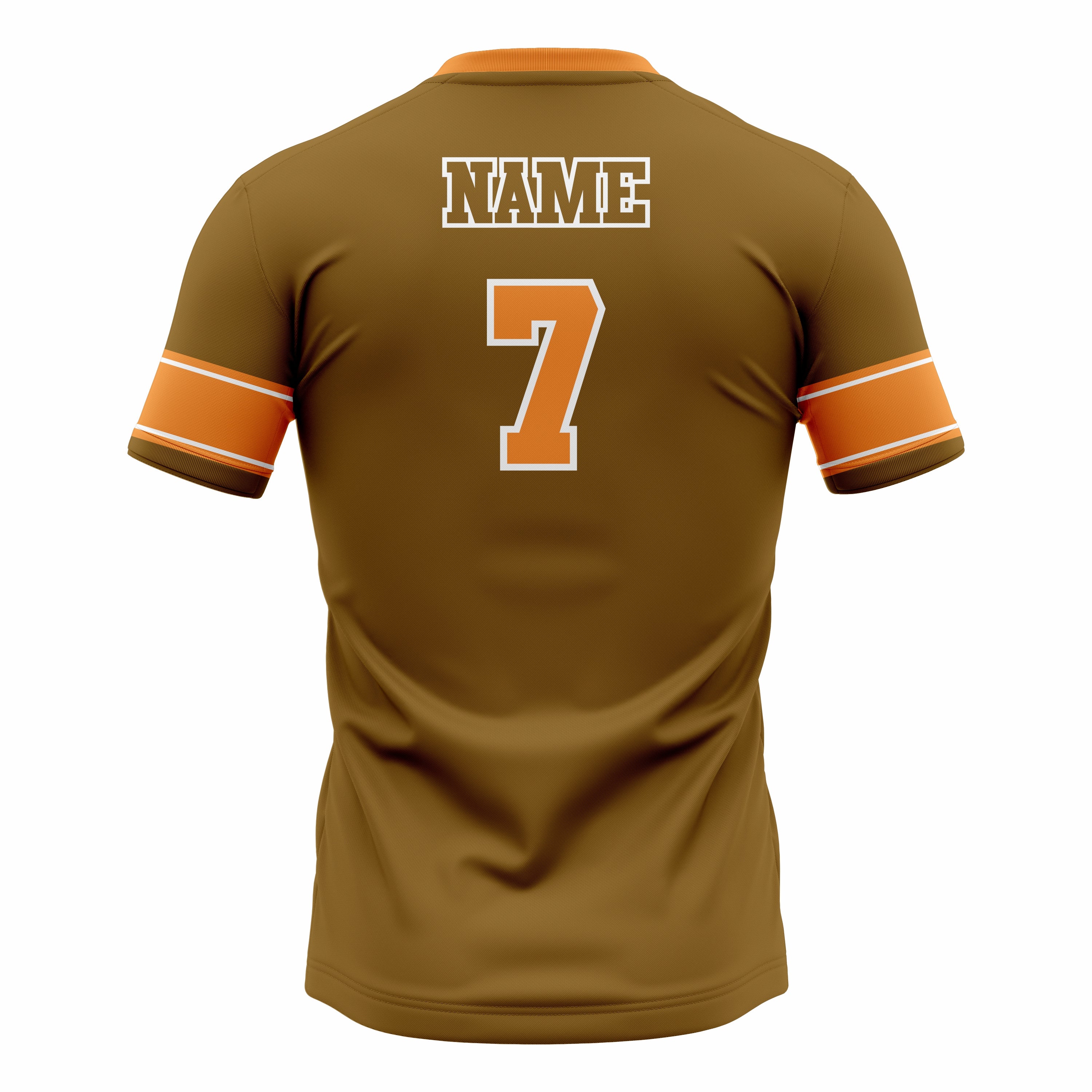 Custom Brown & Red Crew Neck Softball Jerseys