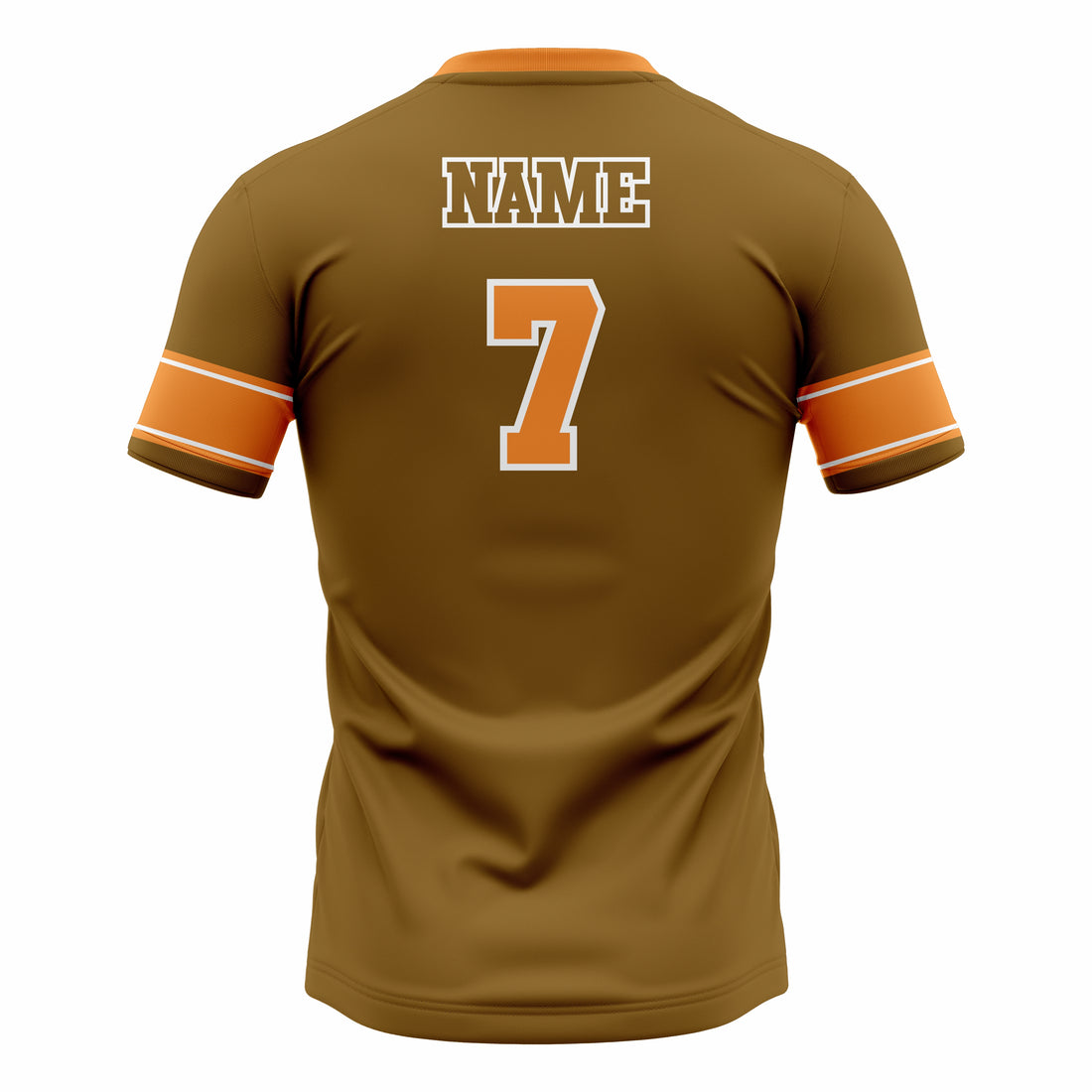 Custom Brown & Red Crew Neck Softball Jerseys