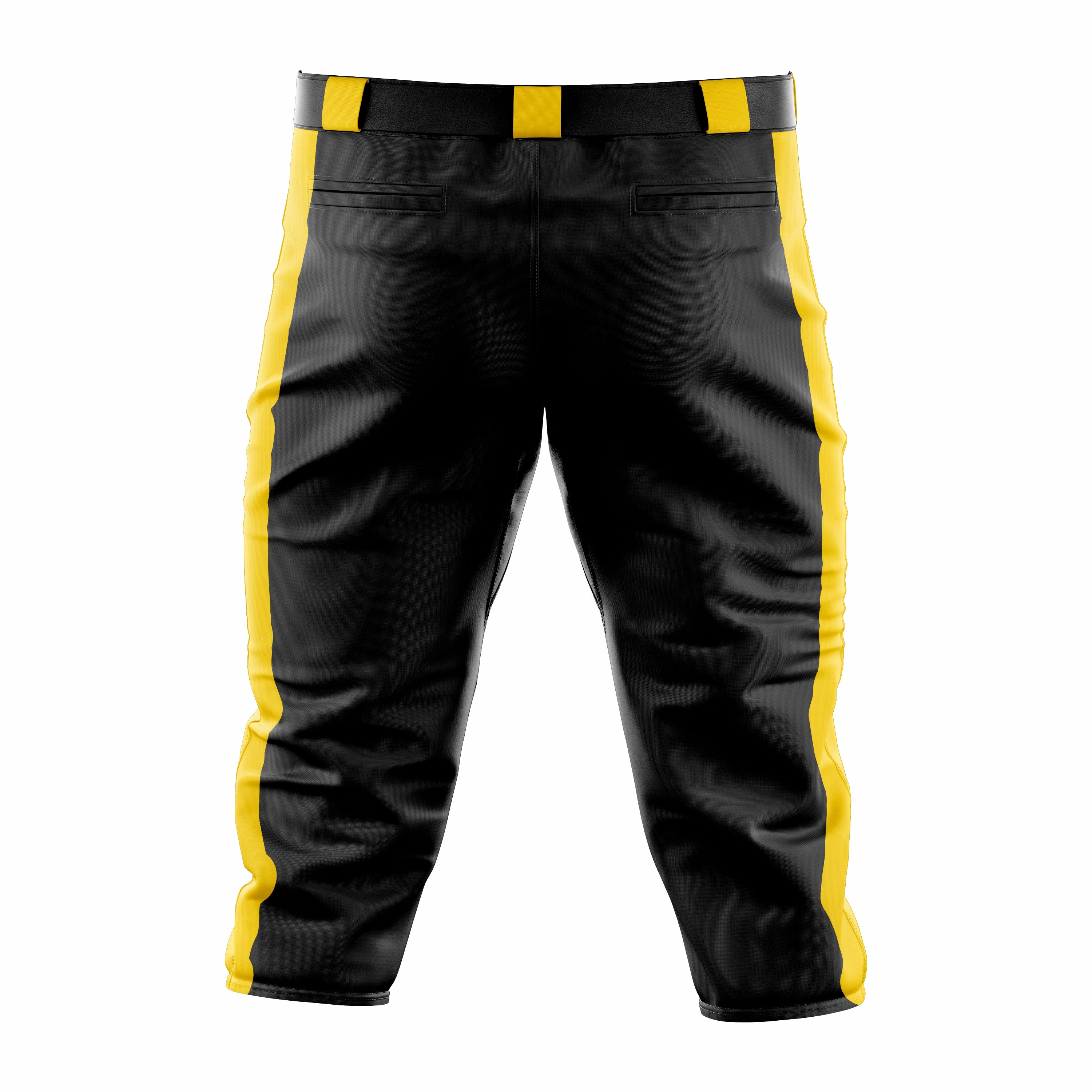 Custom Black & Yellow softball Knicker Pant