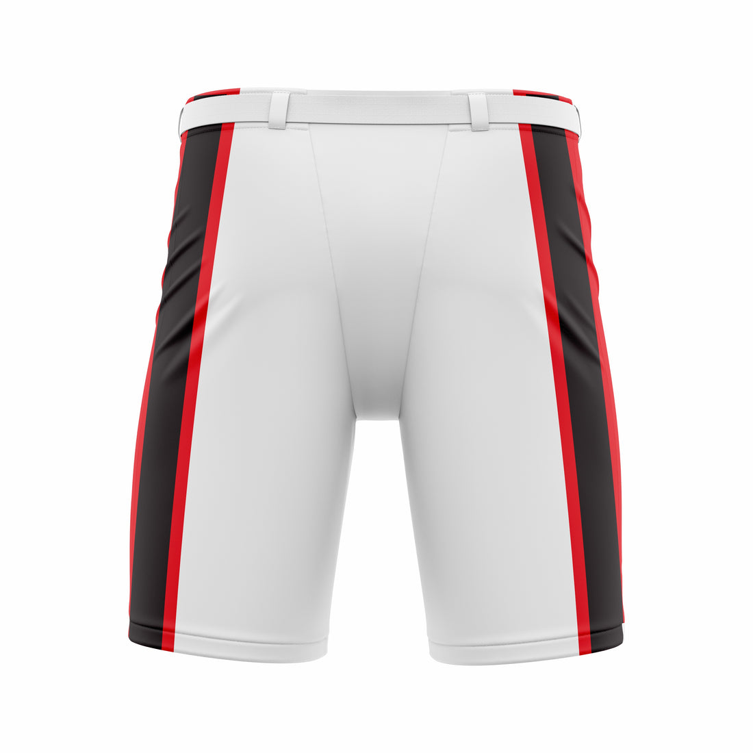 Custom White Black Red Hockey Shell Short