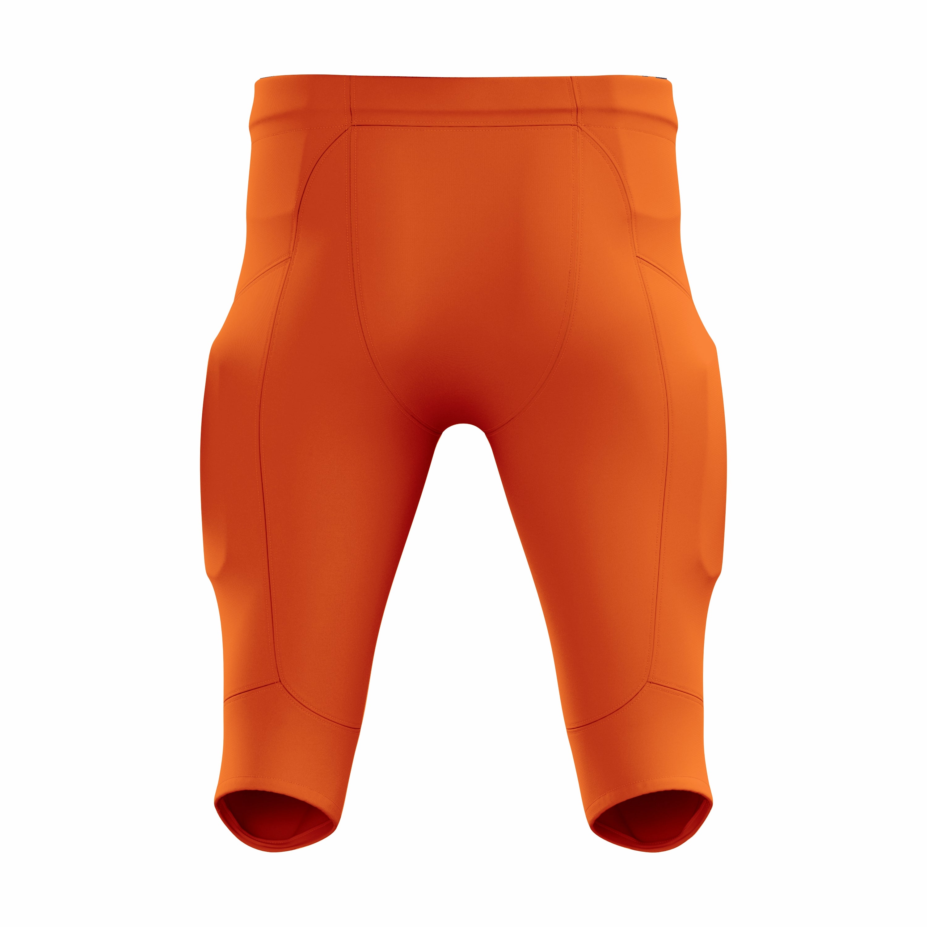 Custom Orange Authentic Integrated Football Pant (High Rise)