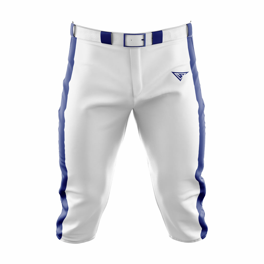 Custom White & Dark Blue softball Knicker Pant