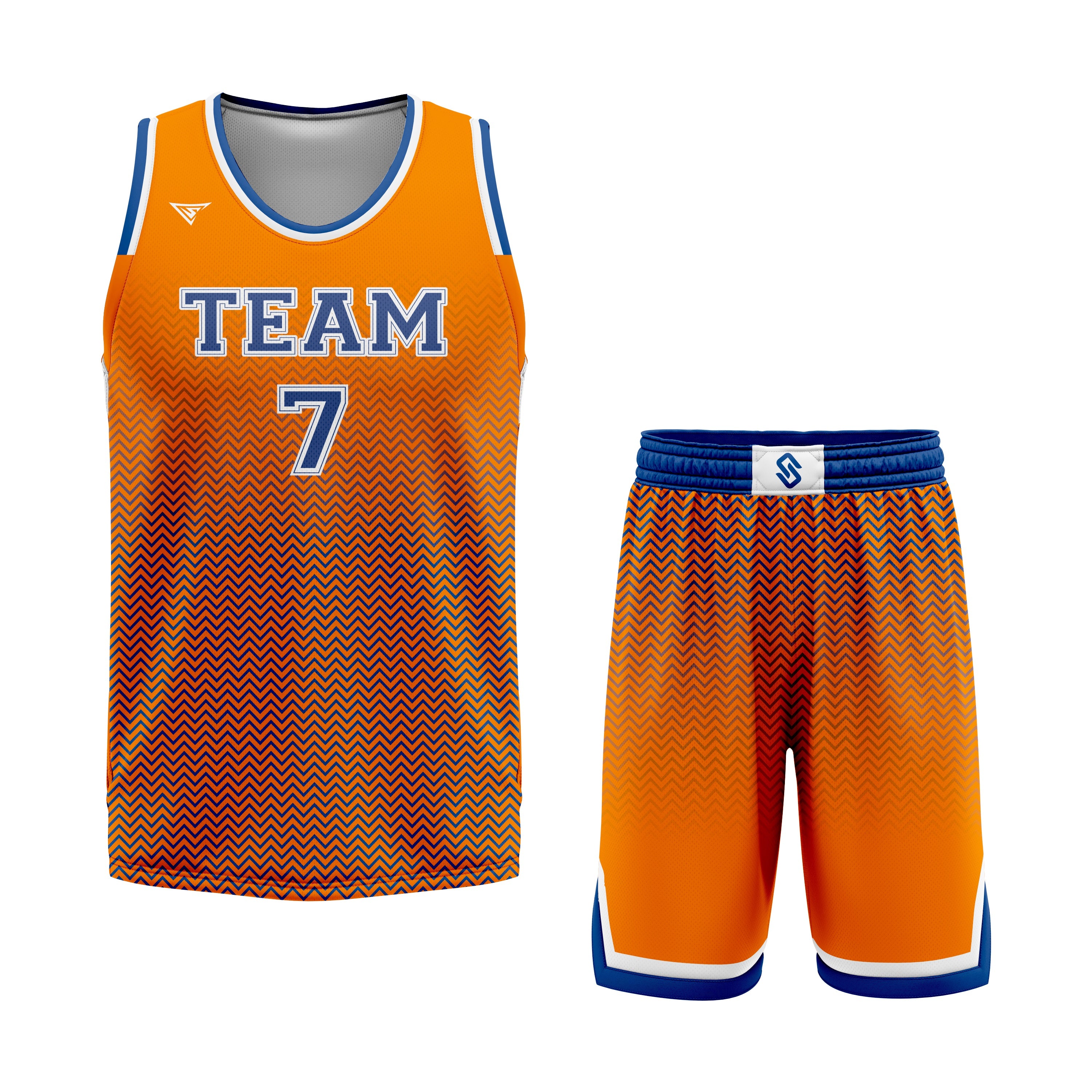 CUSTOM BLUE MUSTARD BASKETBALL UNIFORM