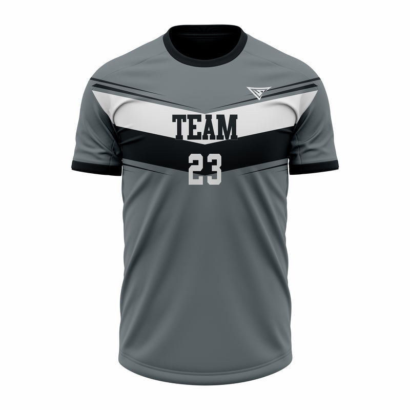 Custom Gray white Black Sublimation Volleyball Jersey