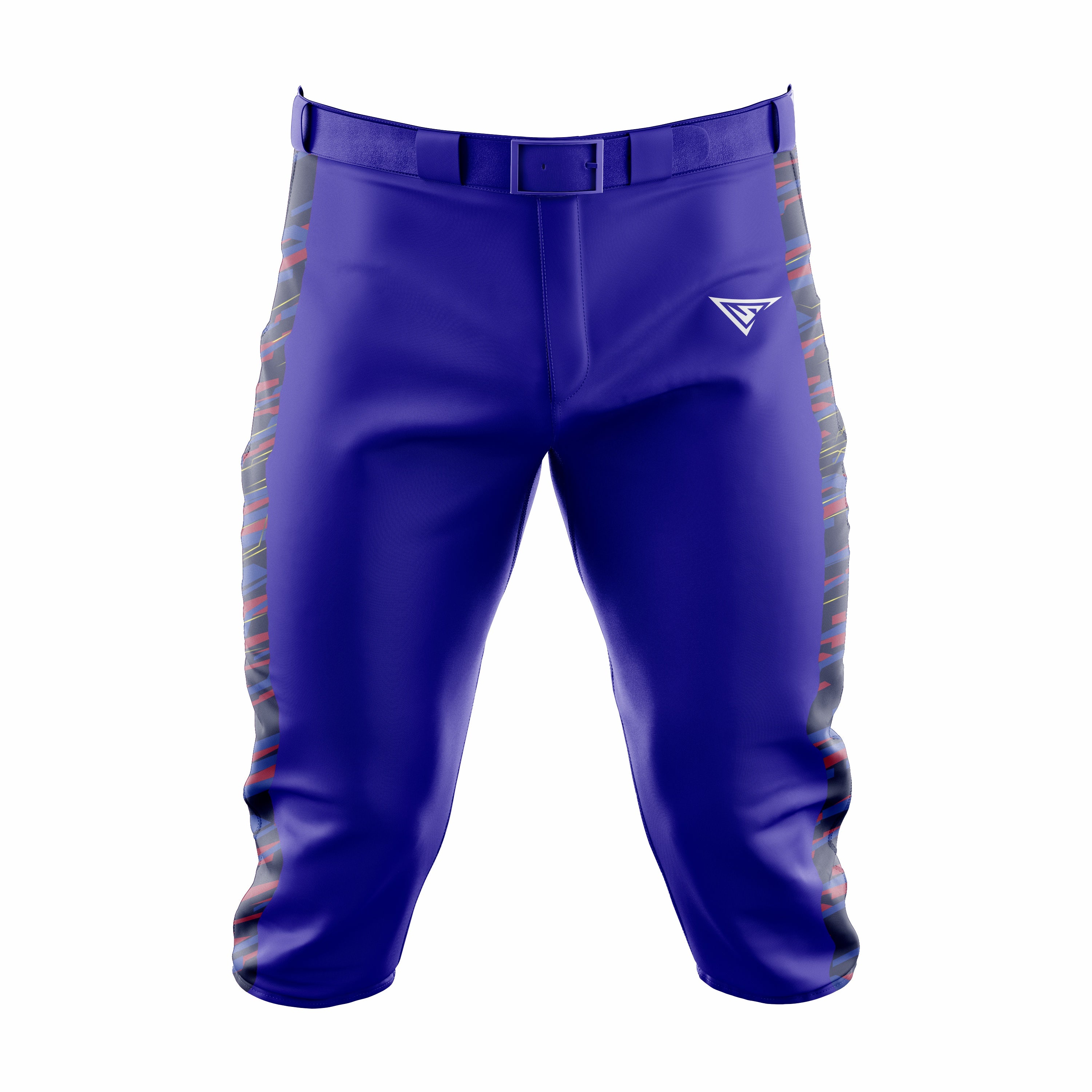 Custom Dark Blue, Red & Yellow Baseball Knicker Pant