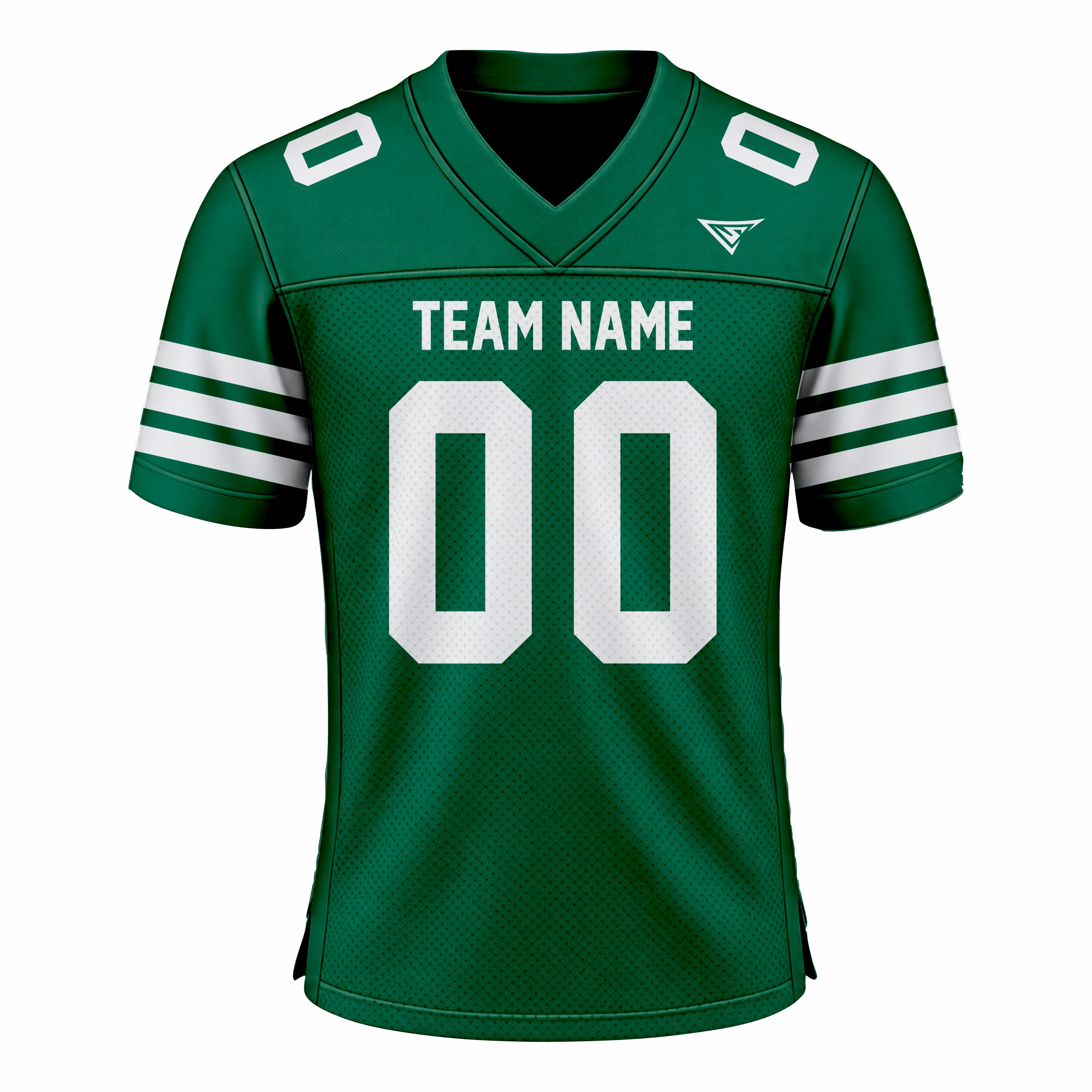 Custom Green & White American Football Fan Jersey