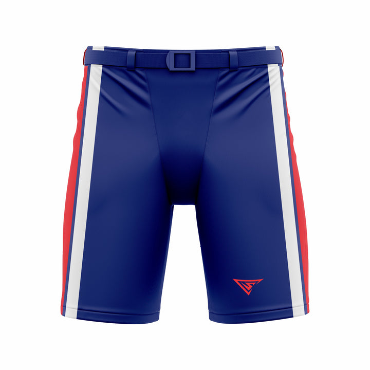 Custom Blue red white Hockey Shell Short