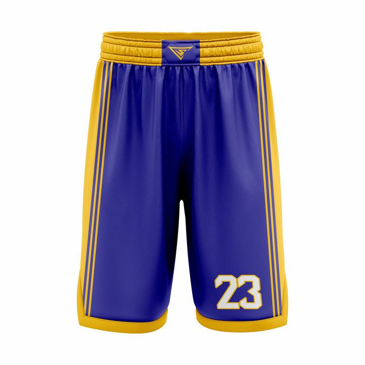 Custom Blue yellow Authentic Basketball Shorts
