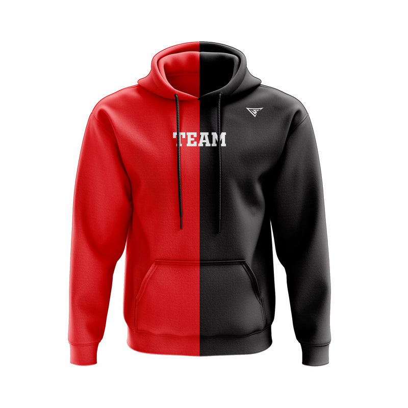 Custom Stitched Red-Black Gradient Fashion Sports Pullover Sweatshirt Hoodie