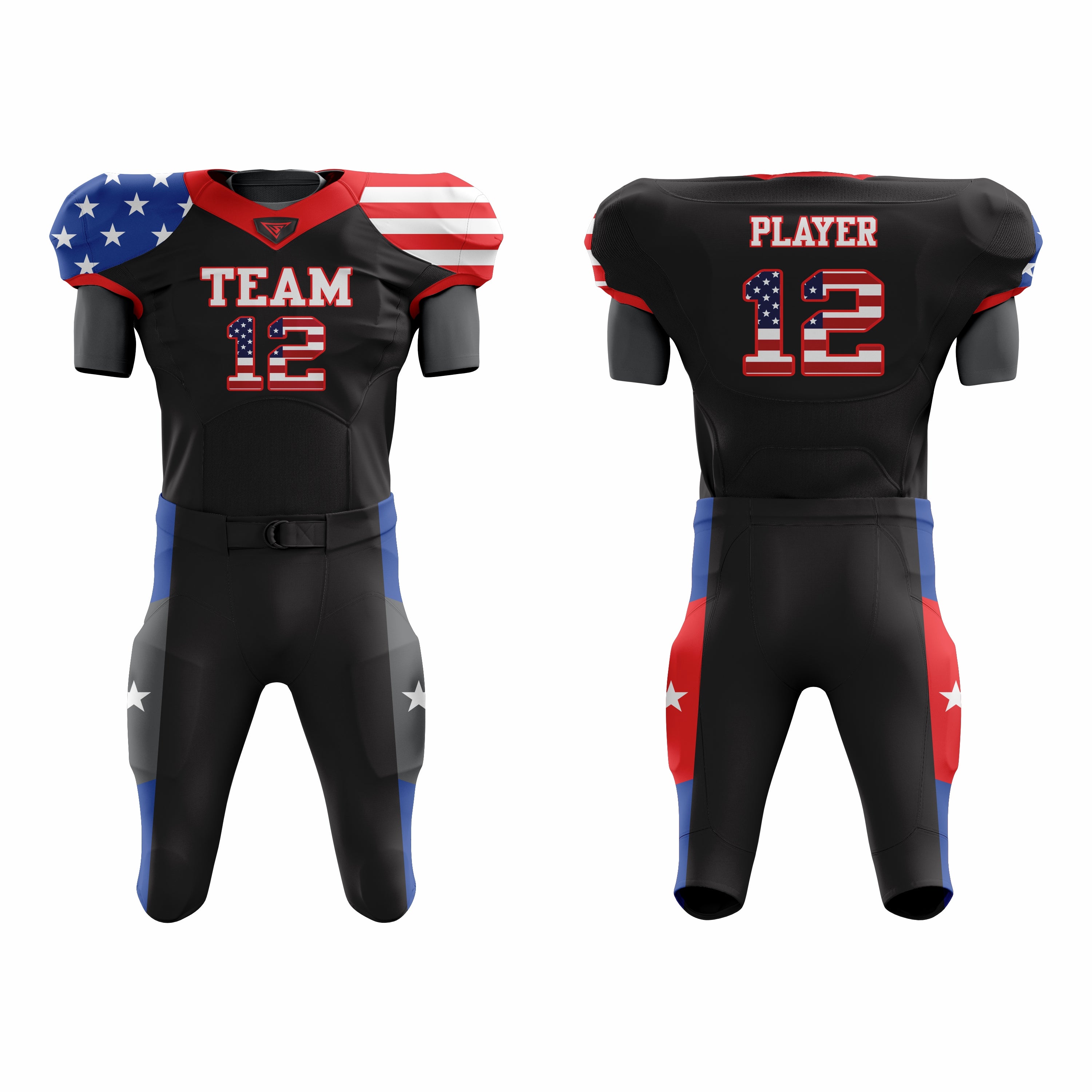 Custom Football Uniform (with Integrated Pads)
