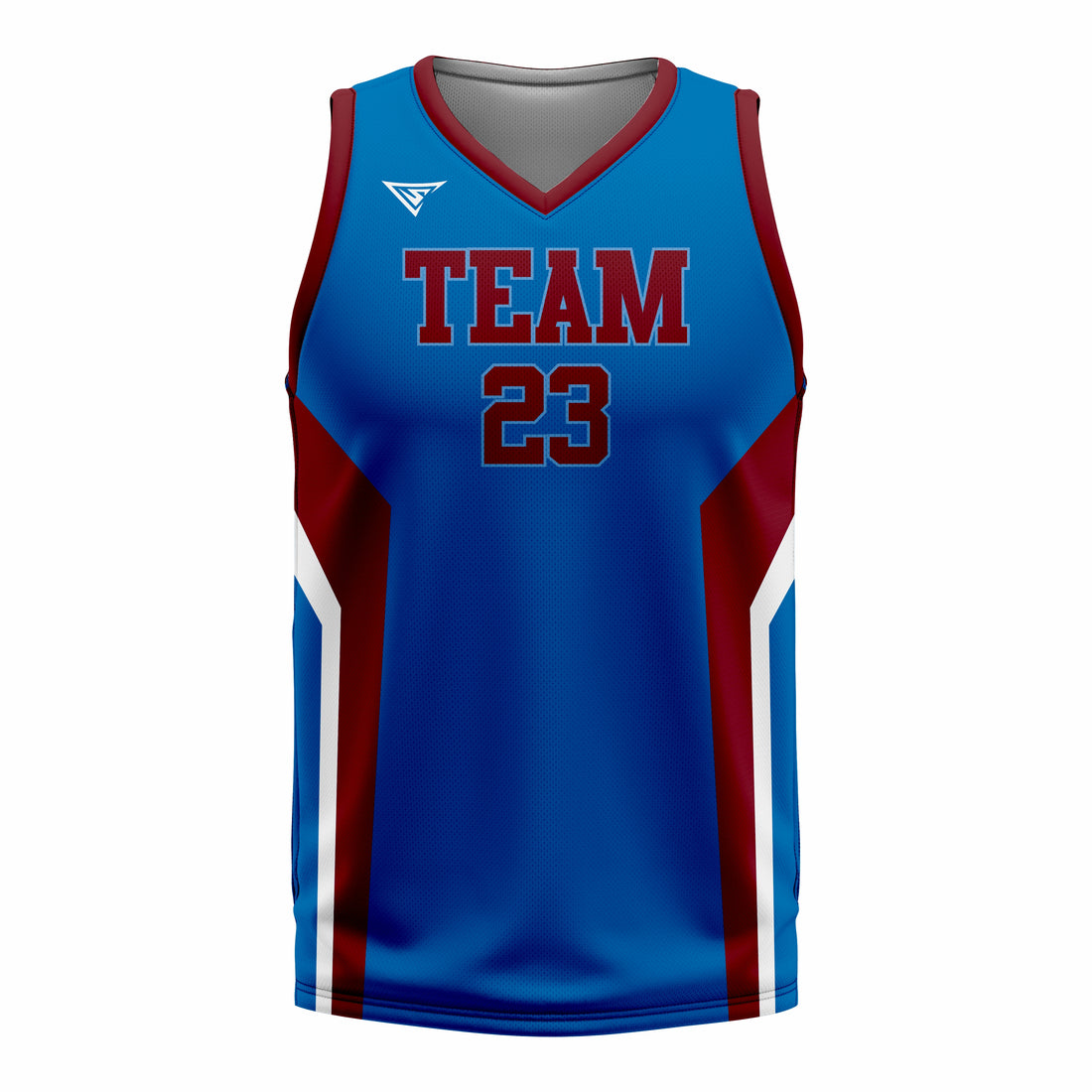 Custom Maroon white Blue Basketball Jersey | Sports Custom Uniform