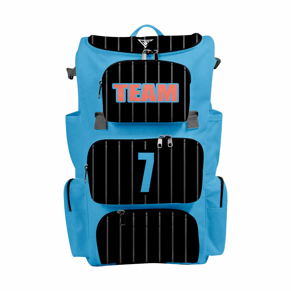 CUSTOM BLUE & BLACK ELITE BASEBALL/SOFTBALL BACKPACKS