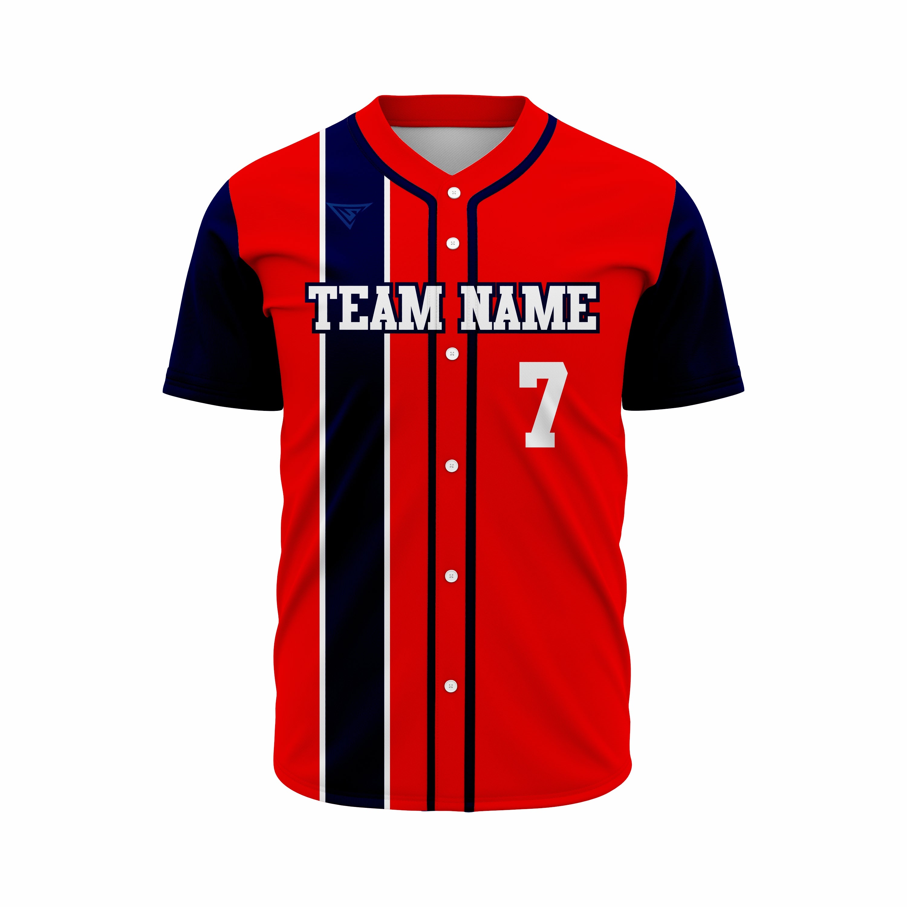 Custom Red & Black Authentic Softball full Buttons Jersey