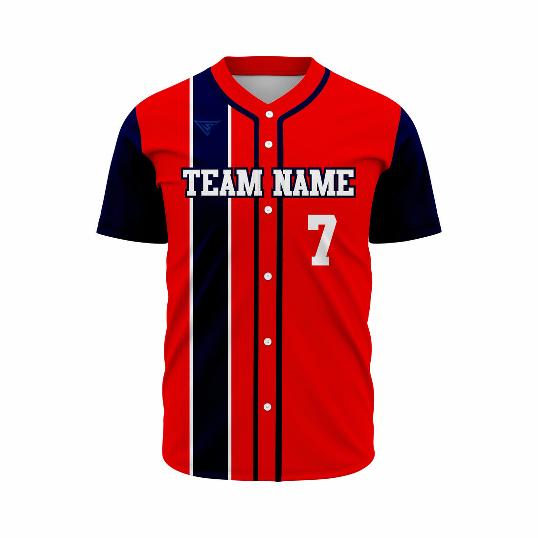Custom Red & Black Authentic Softball full Buttons Jersey