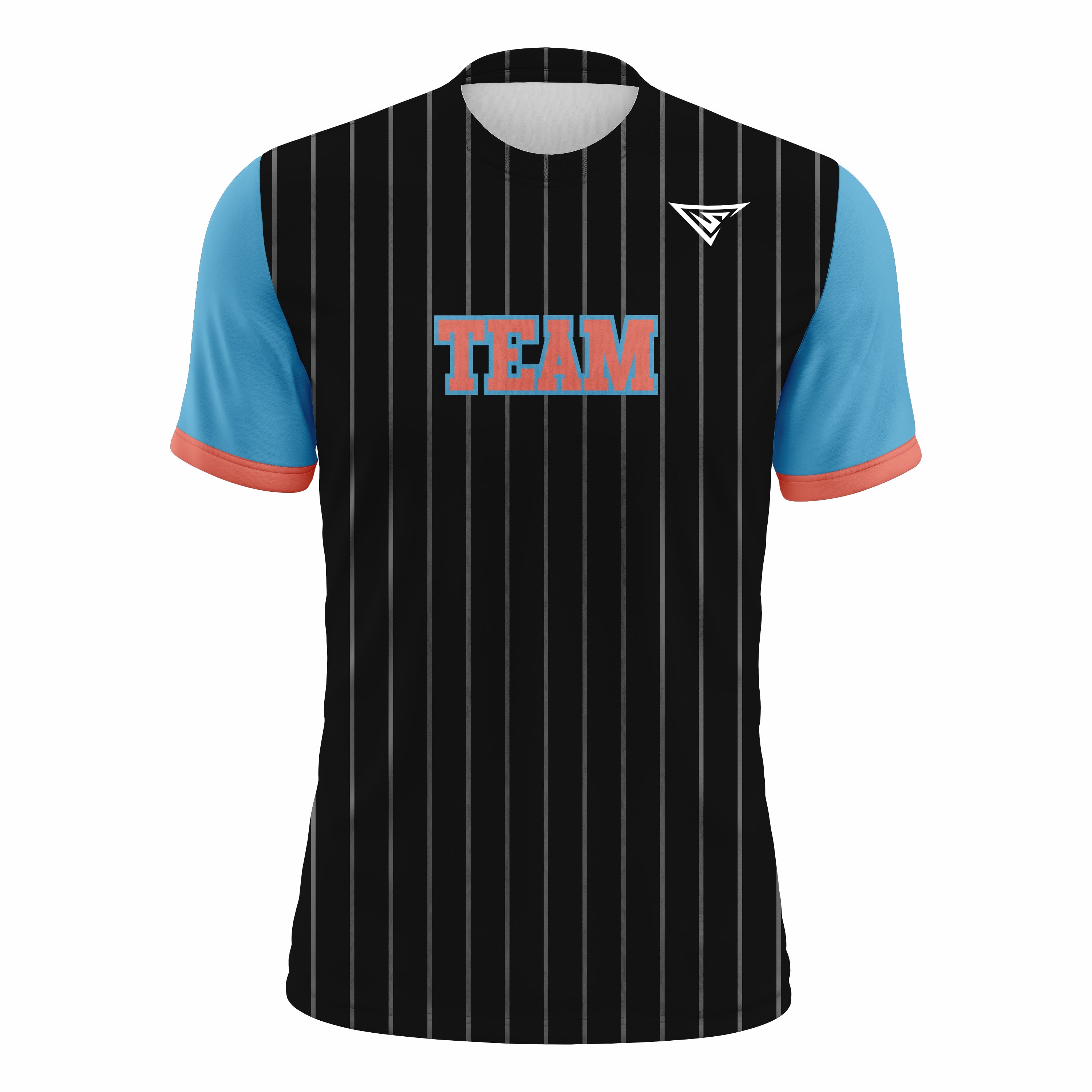 Custom Blue & Black Crew Neck Softball Jerseys- Personalized team Uniforms