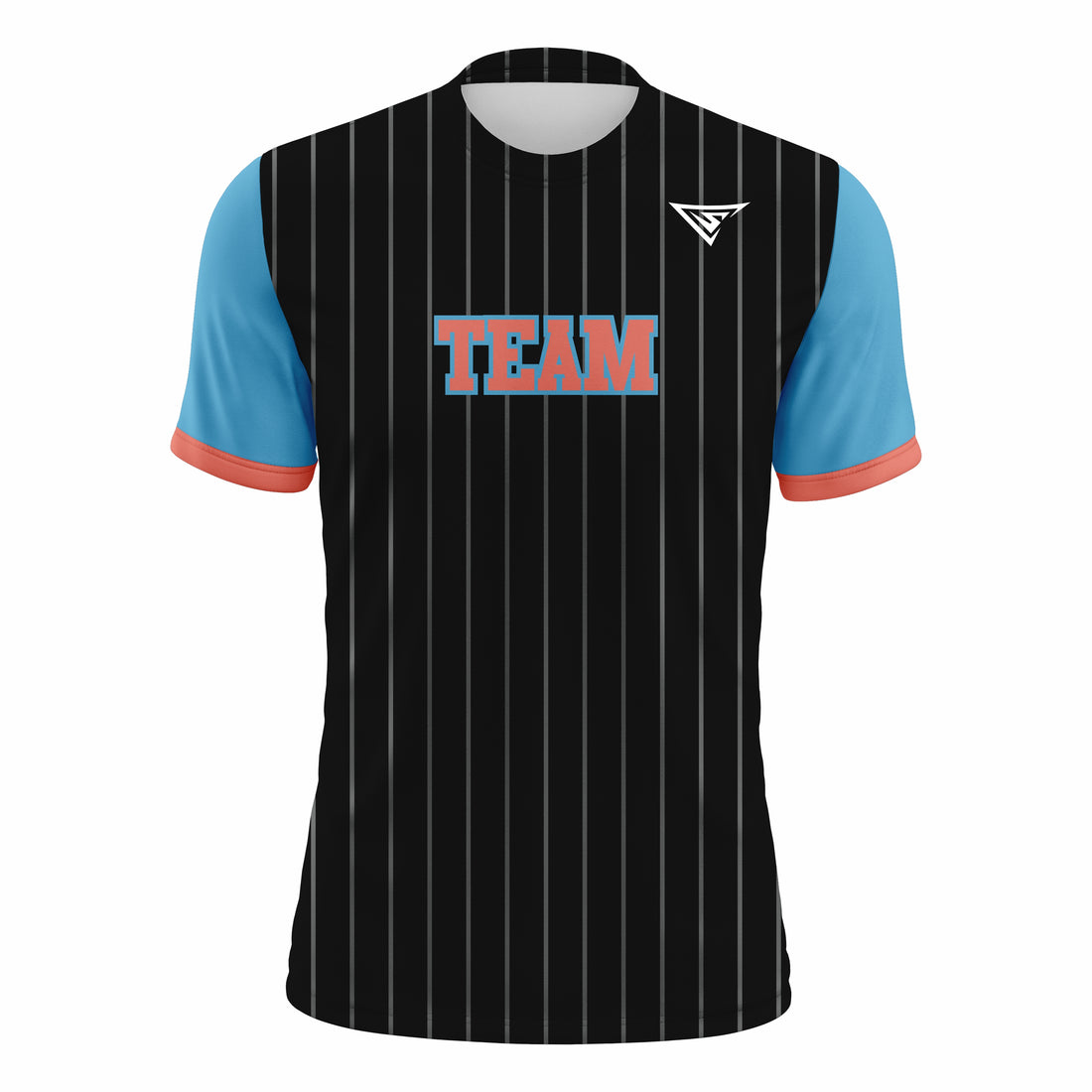 Custom Blue & Black Crew Neck Softball Jerseys- Personalized team Uniforms