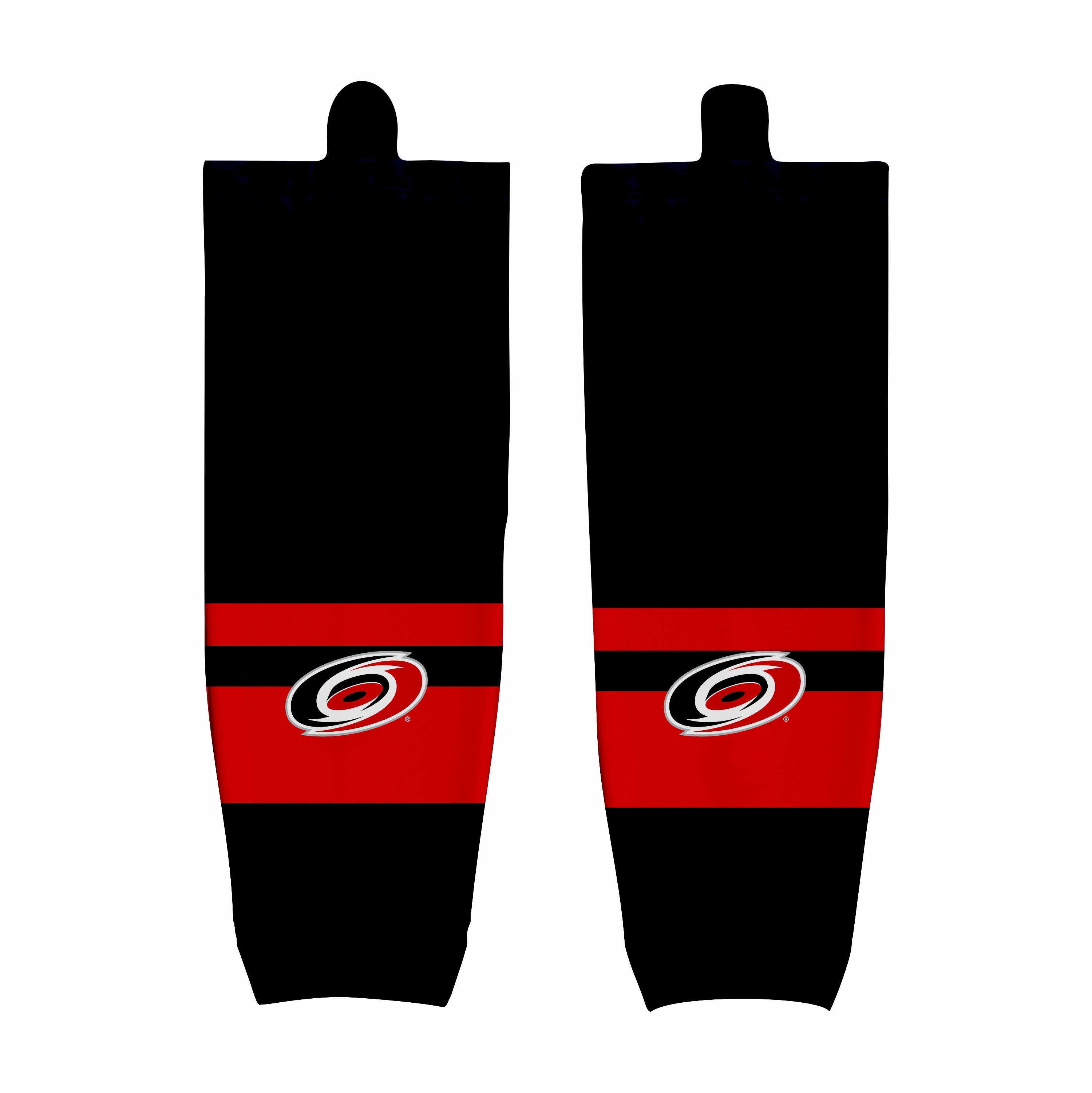 Custom Red Black Hockey Socks