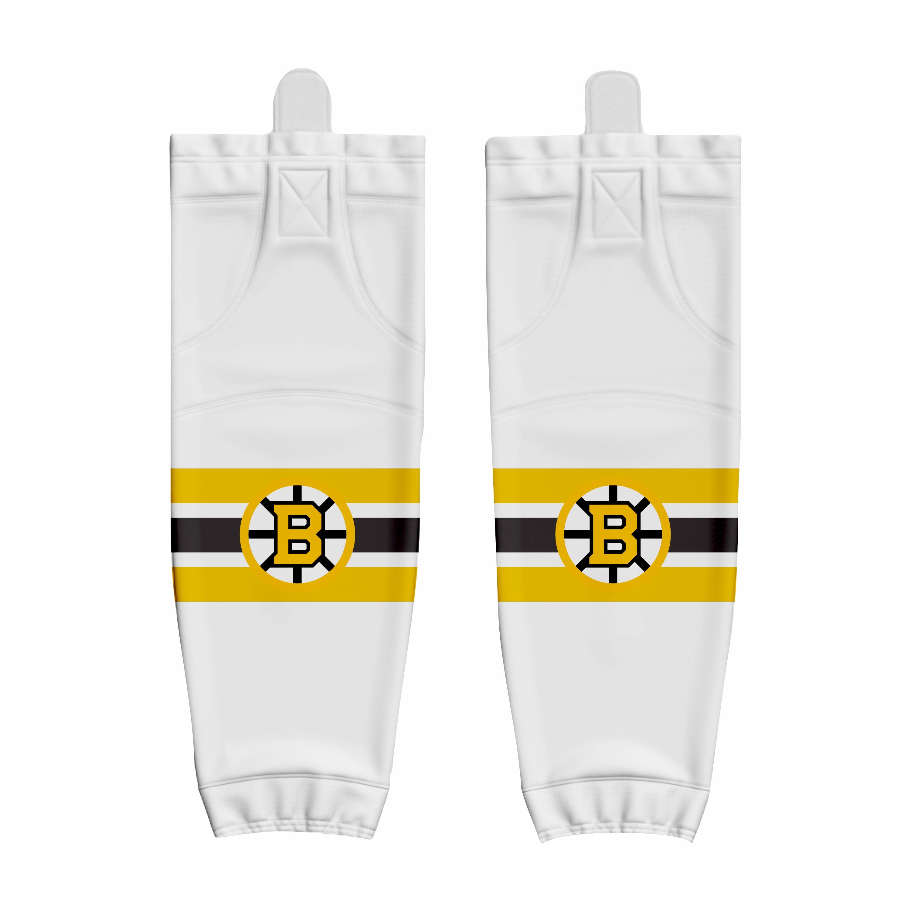 Custom Black yellow white Hockey Socks