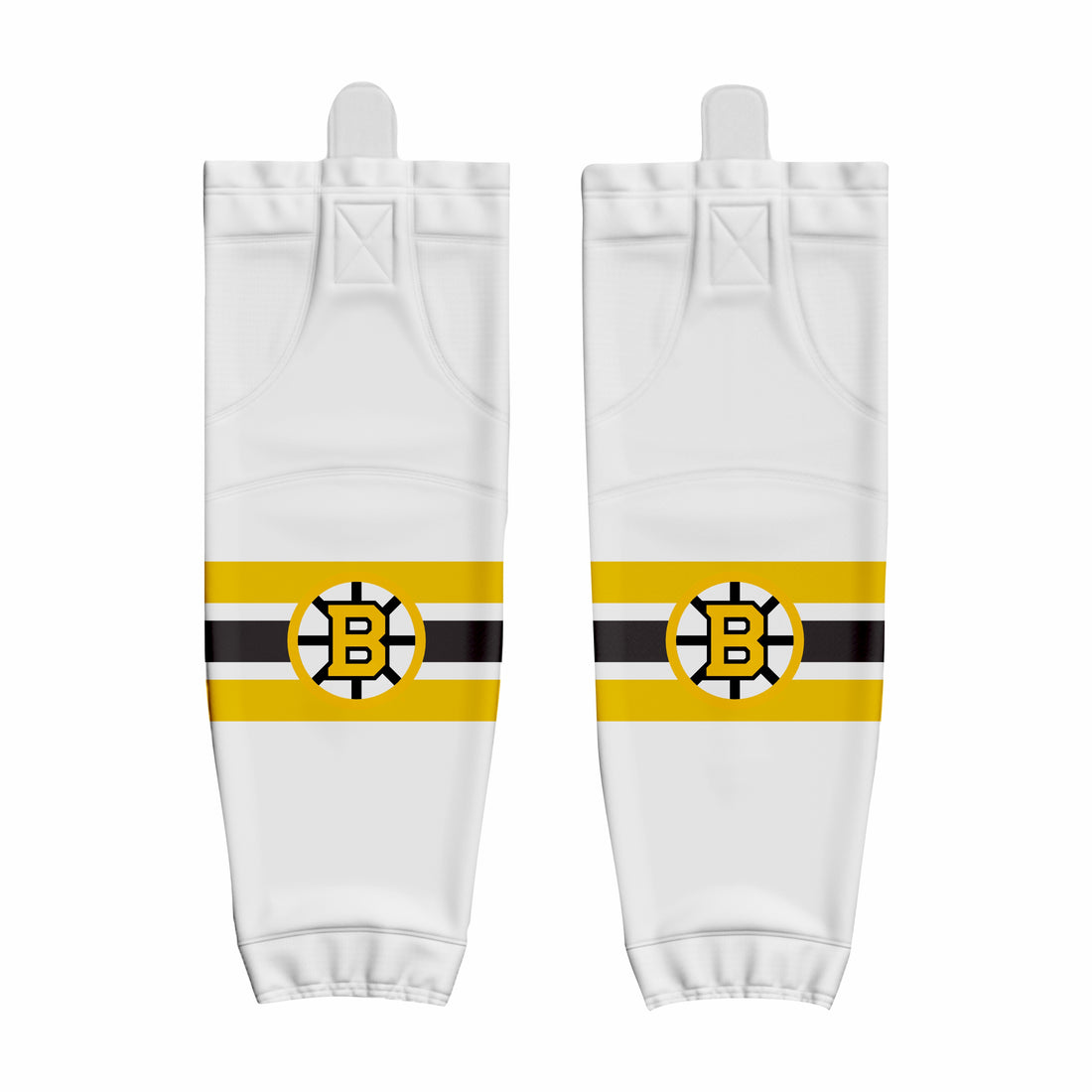 Custom Black yellow white Hockey Socks