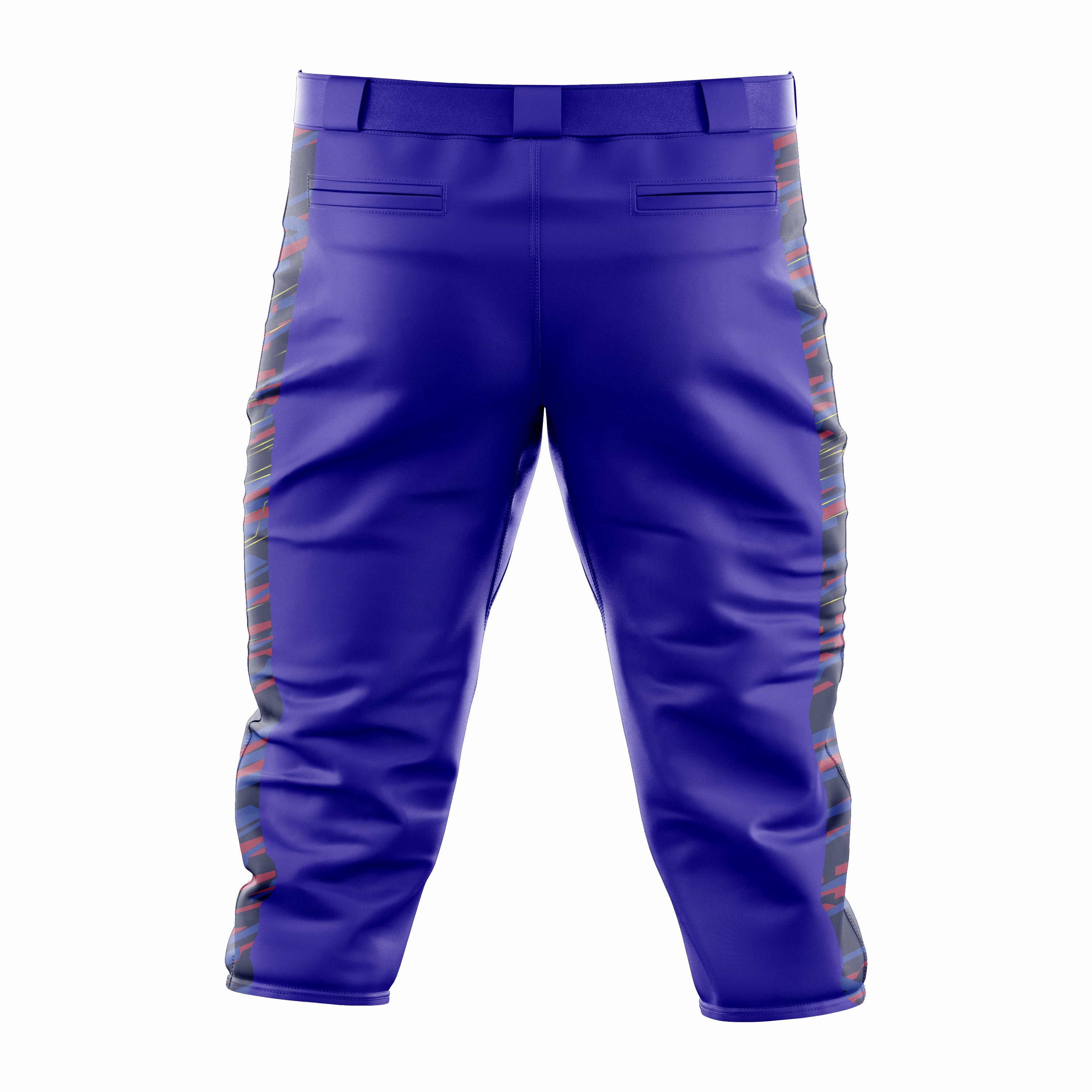 Custom Dark Blue, Red & Yellow Baseball Knicker Pant