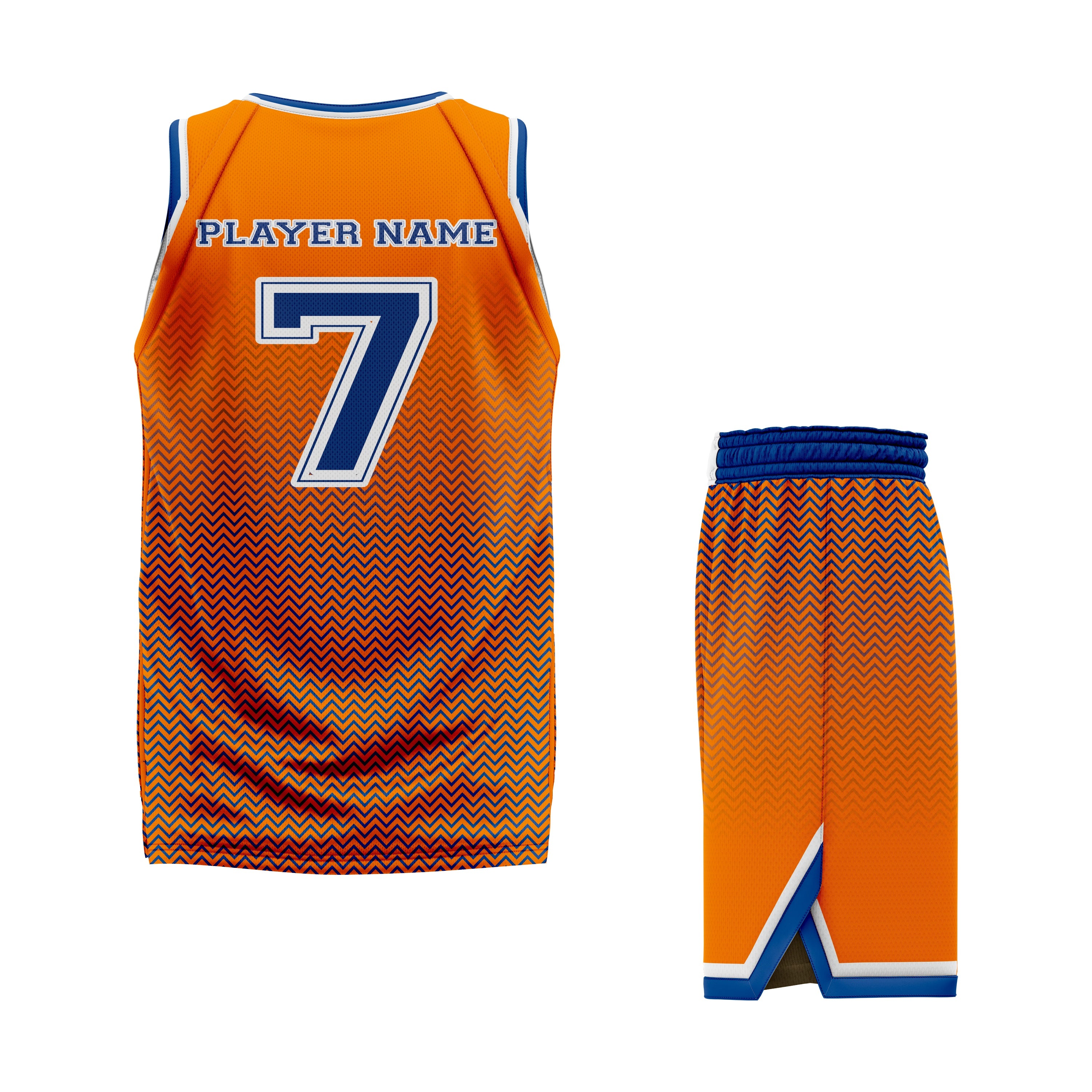 CUSTOM BLUE MUSTARD BASKETBALL UNIFORM