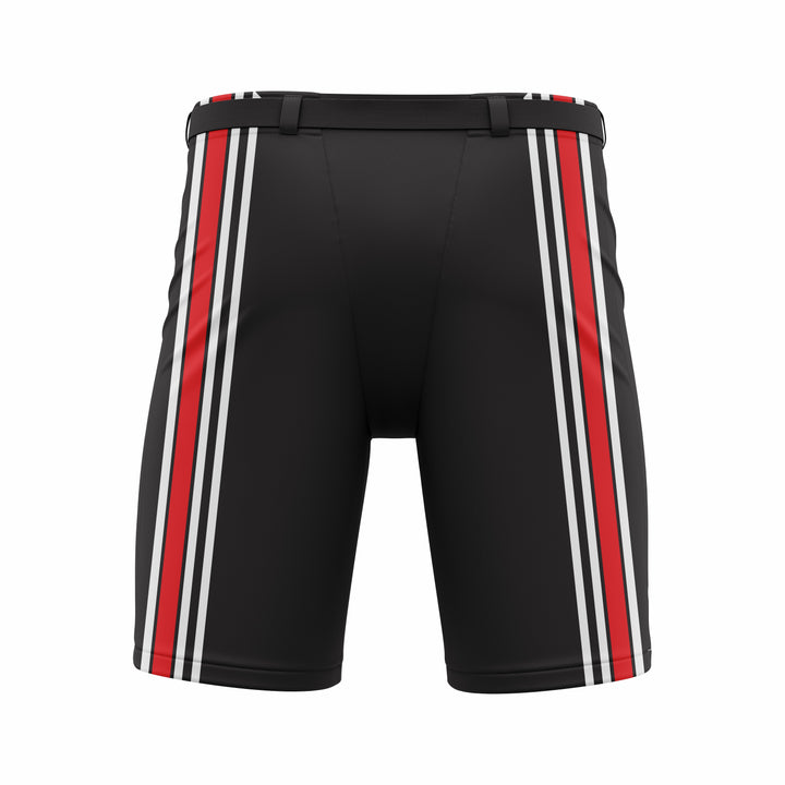Custom Black red white Hockey Shell Short