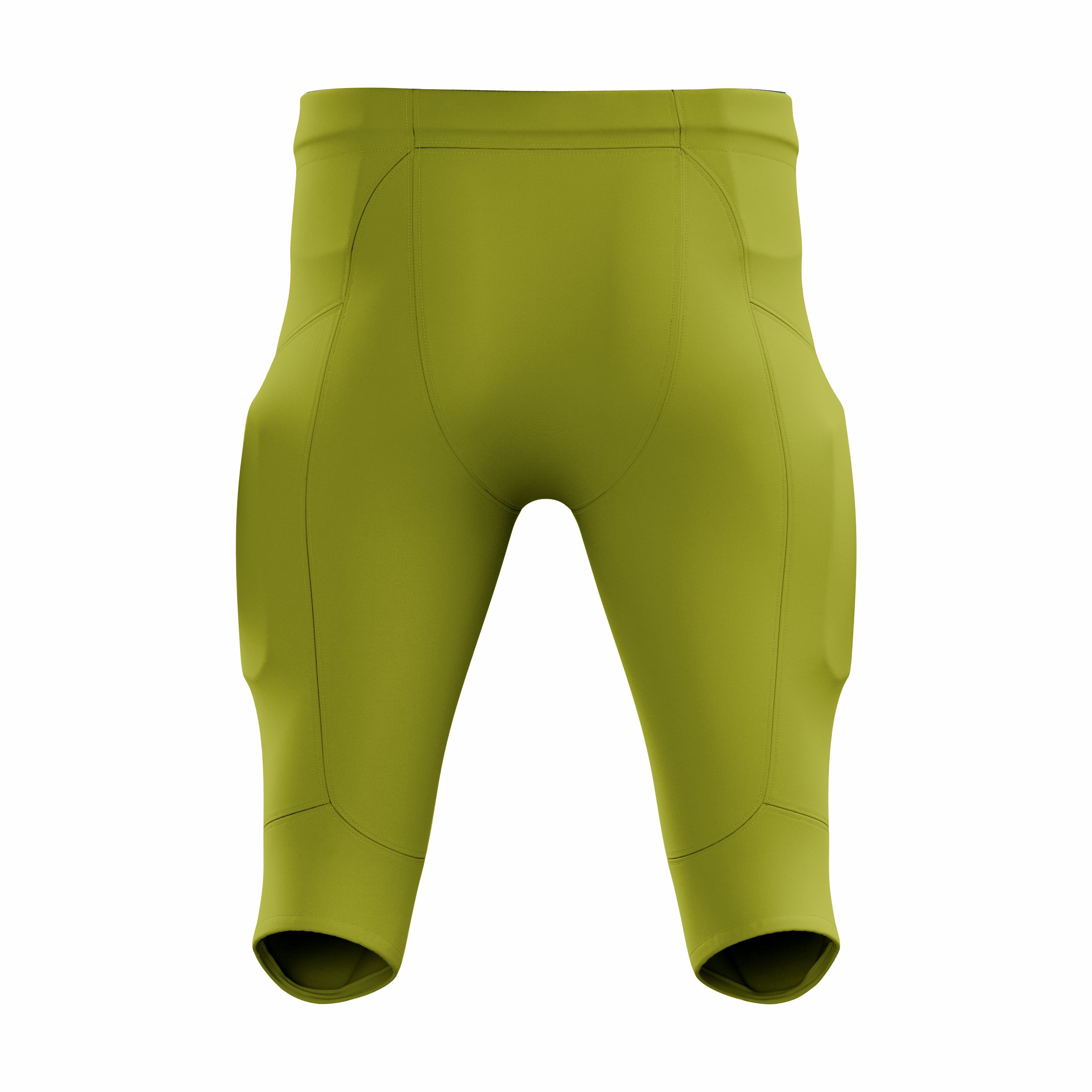 Custom Lime Green Authentic Integrated Football Pant (High Rise)