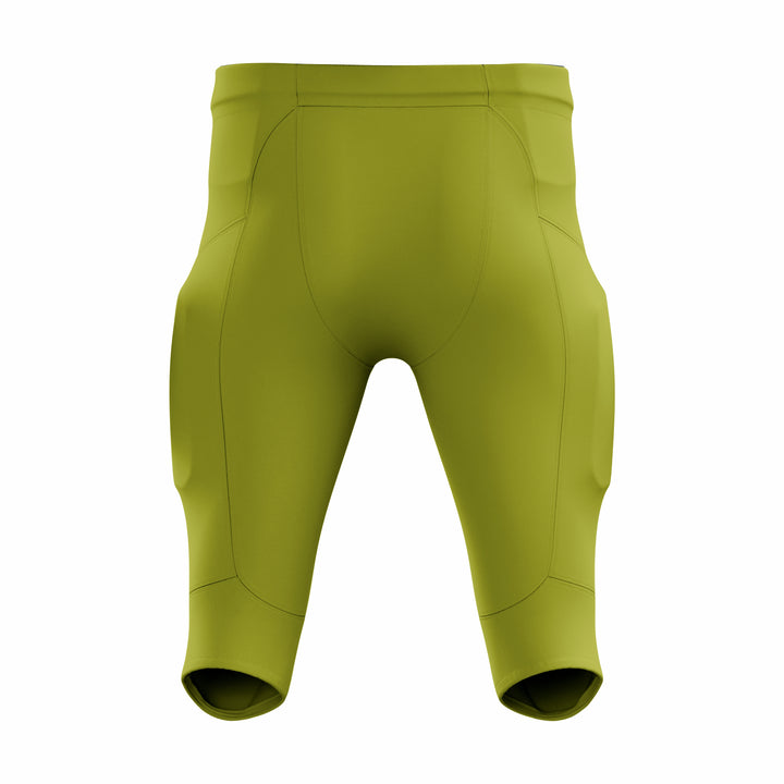 Custom Lime Green Authentic Integrated Football Pant (High Rise)