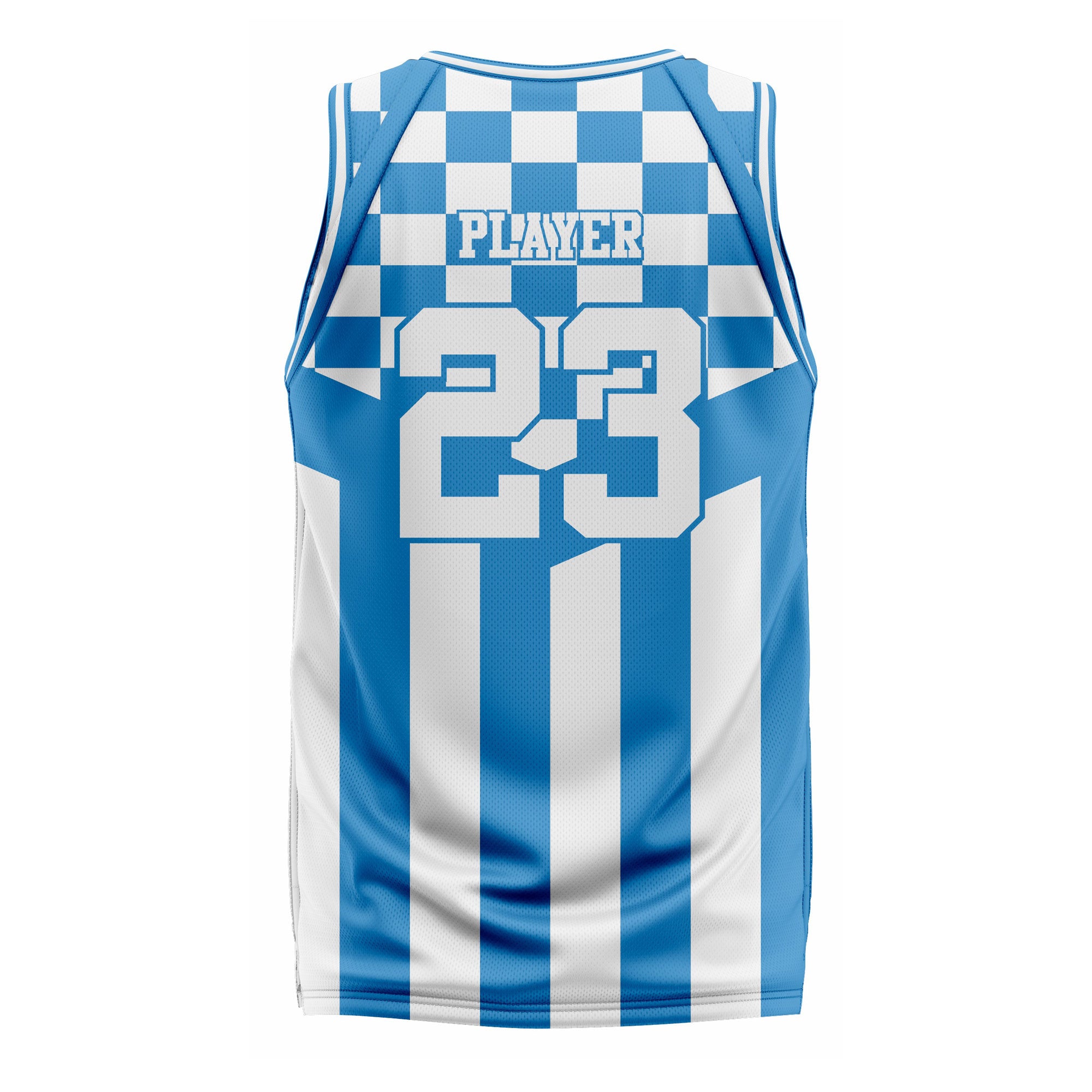 CUSTOM LIGHT BLUE WHITE BASKETBALL JERSEY