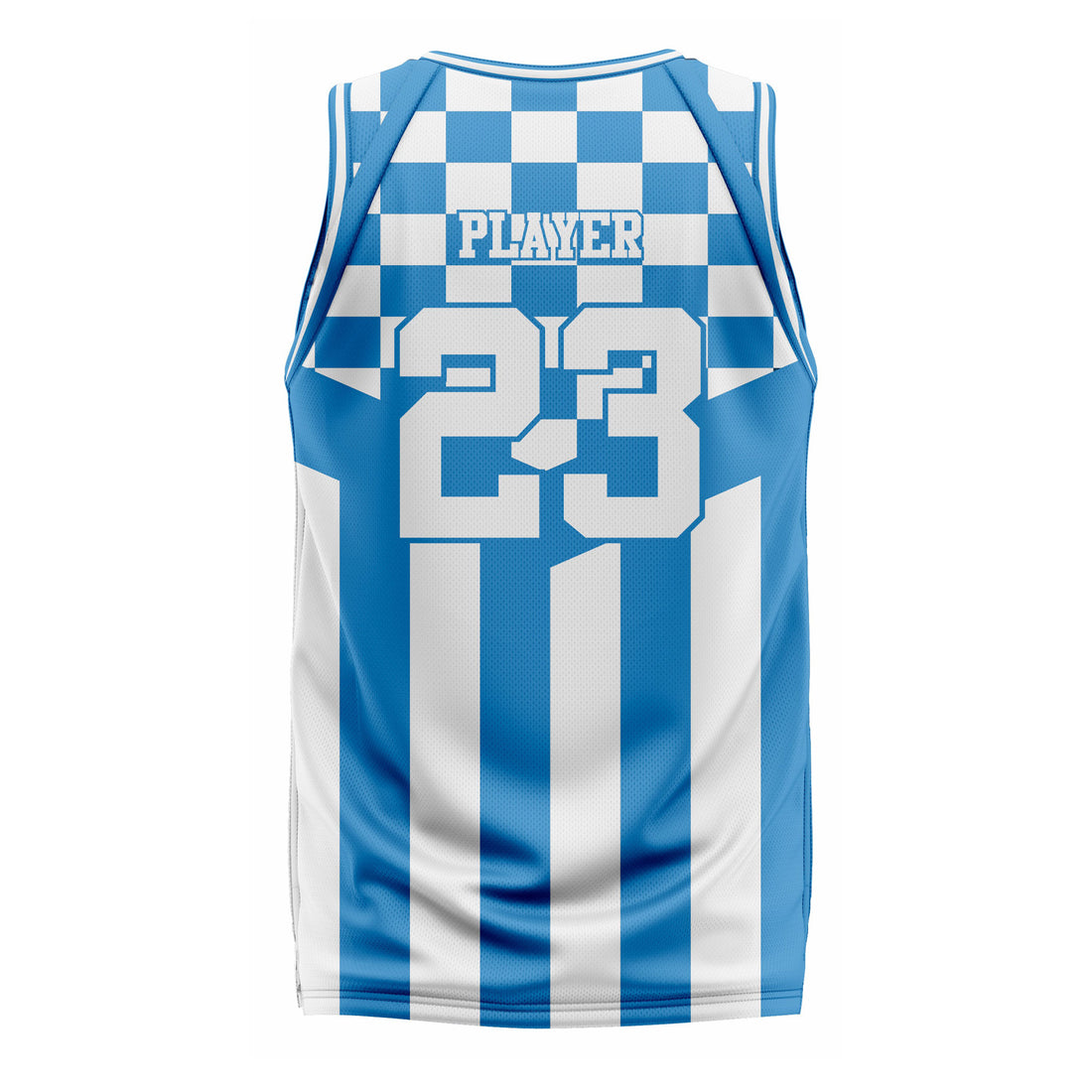 CUSTOM LIGHT BLUE WHITE BASKETBALL JERSEY