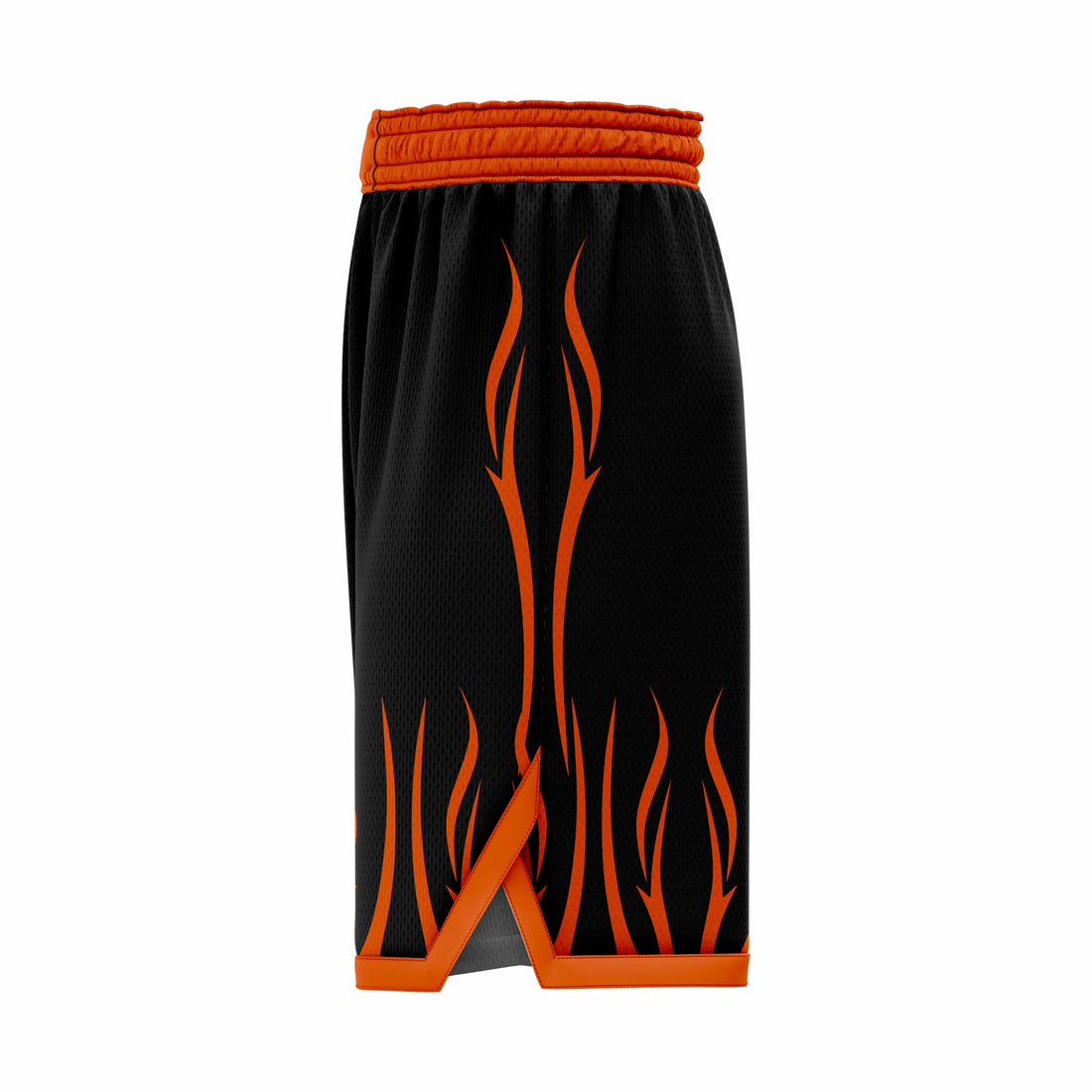 Custom Black & Orange Authentic Basketball Shorts