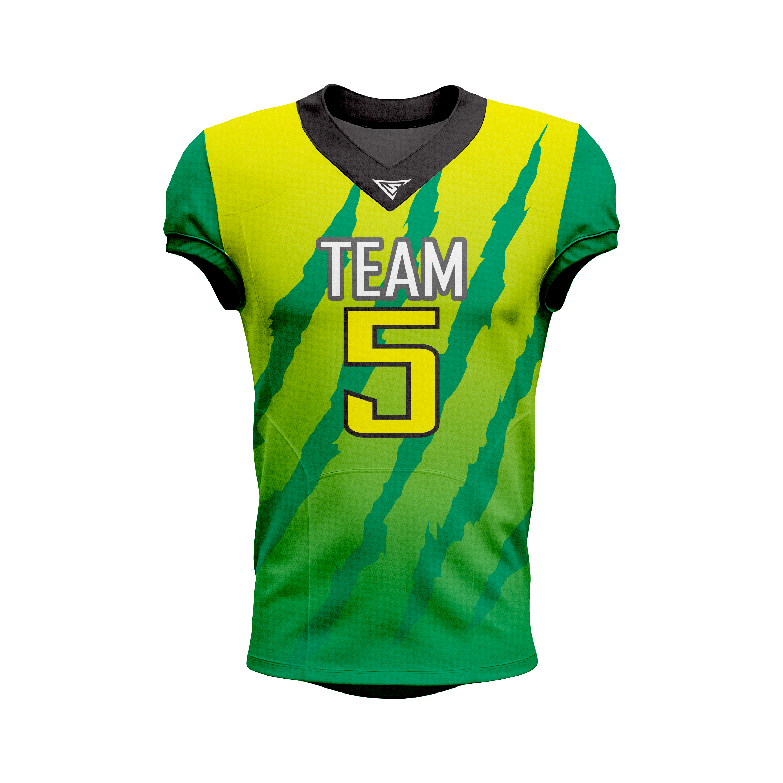 Custom Green & Yellow American Football Jersey