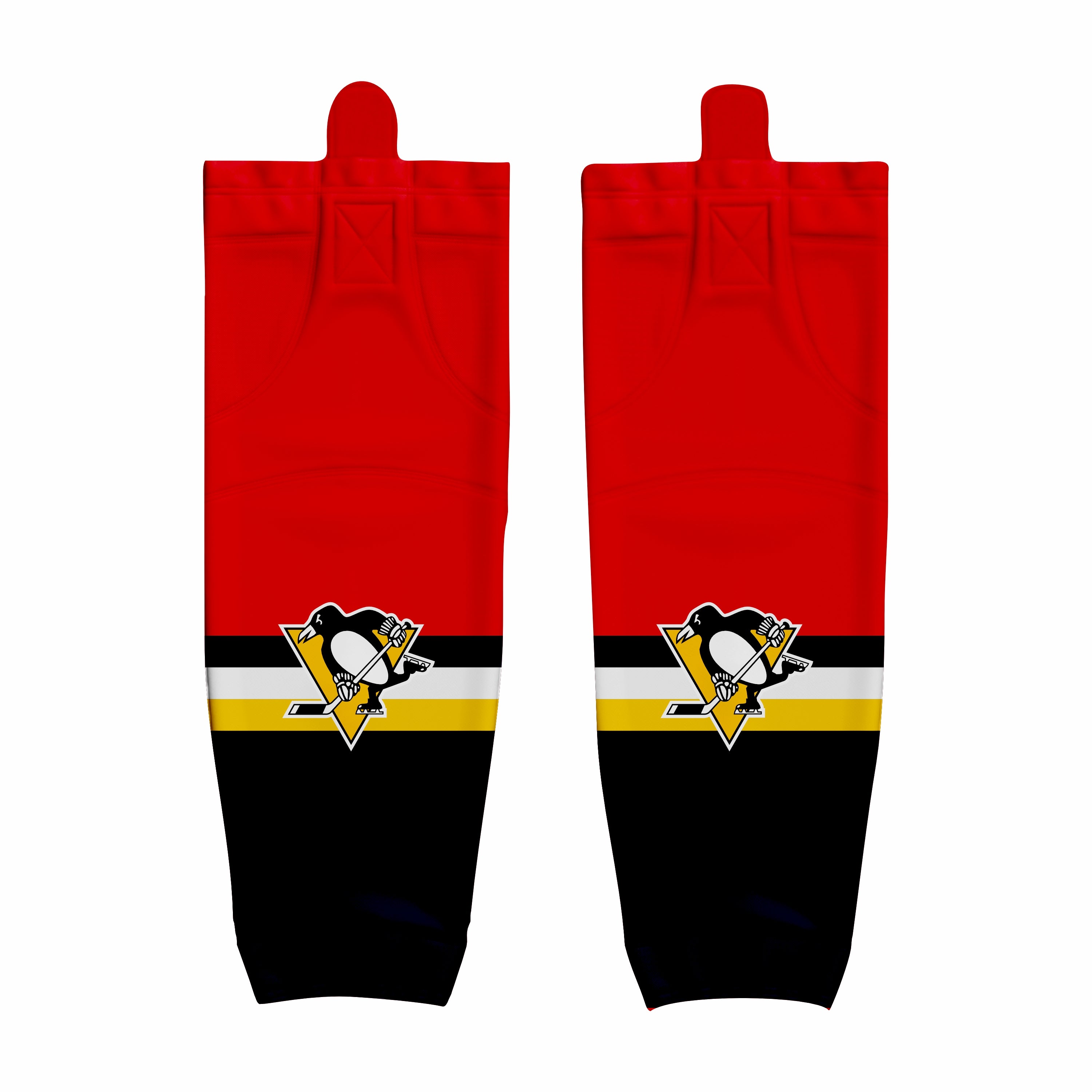 Custom Red Black yellow white Hockey Socks