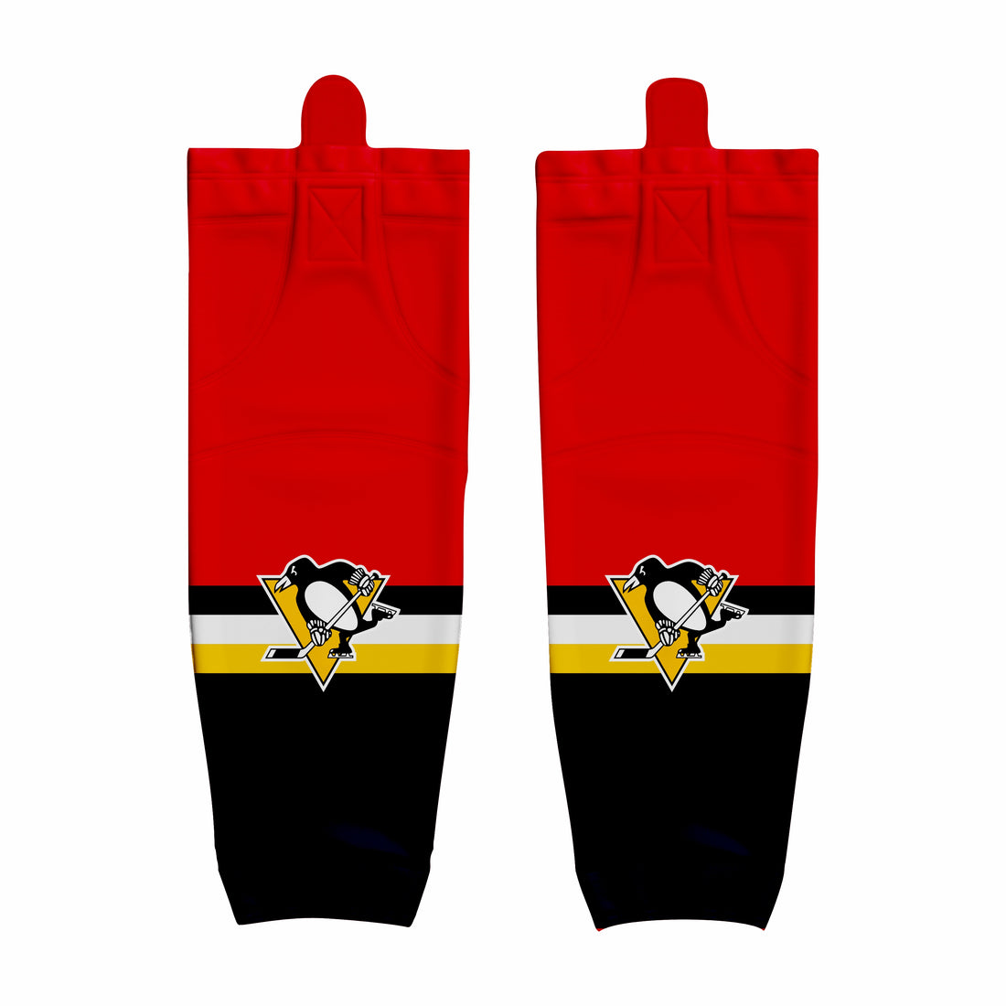 Custom Red Black yellow white Hockey Socks