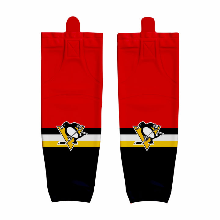 Custom Red Black yellow white Hockey Socks