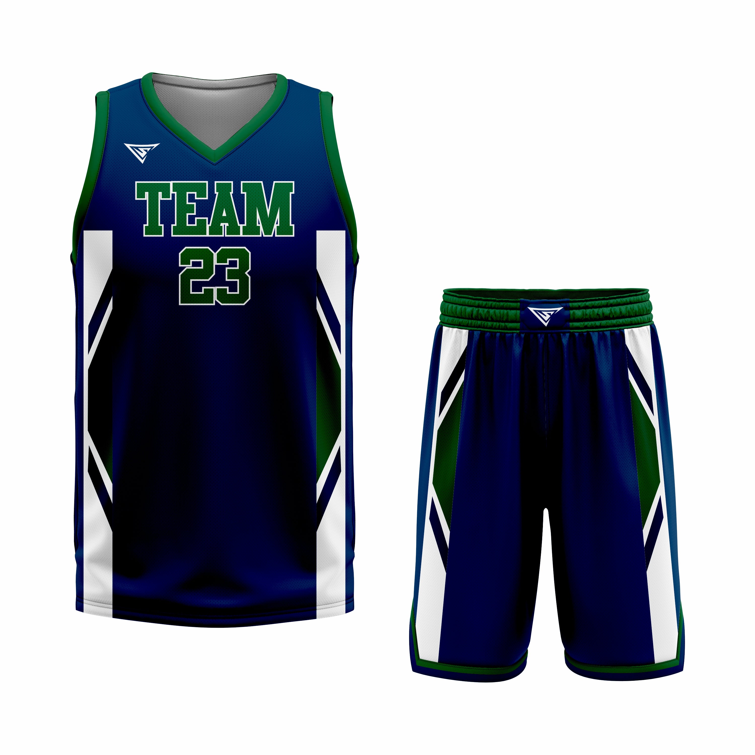 Custom Green Blue white Basketball Uniform Set | Sports Custom Uniform