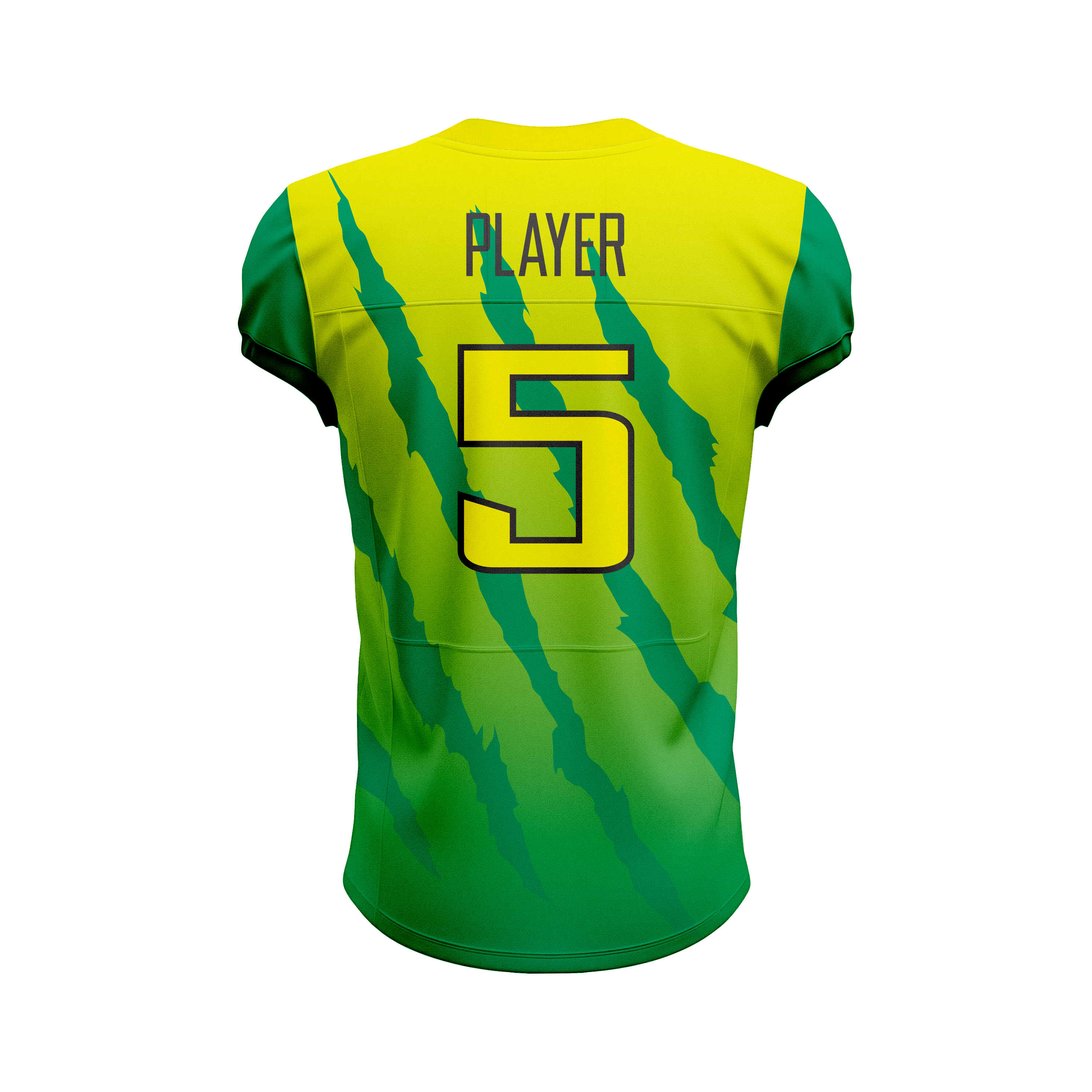 Custom Green & Yellow American Football Jersey