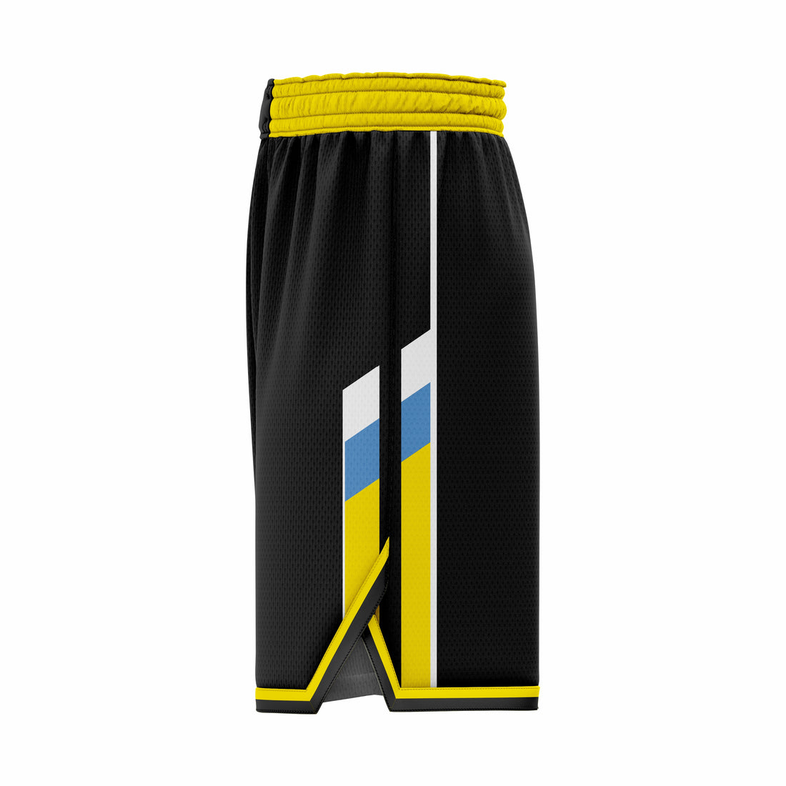 Custom Black, Yellow & Cyan Authentic Basketball Shorts