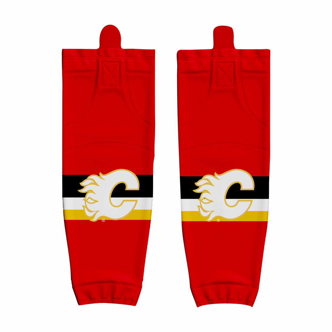Custom Red Black yellow white Hockey Socks