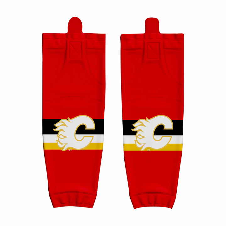Custom Red Black yellow white Hockey Socks