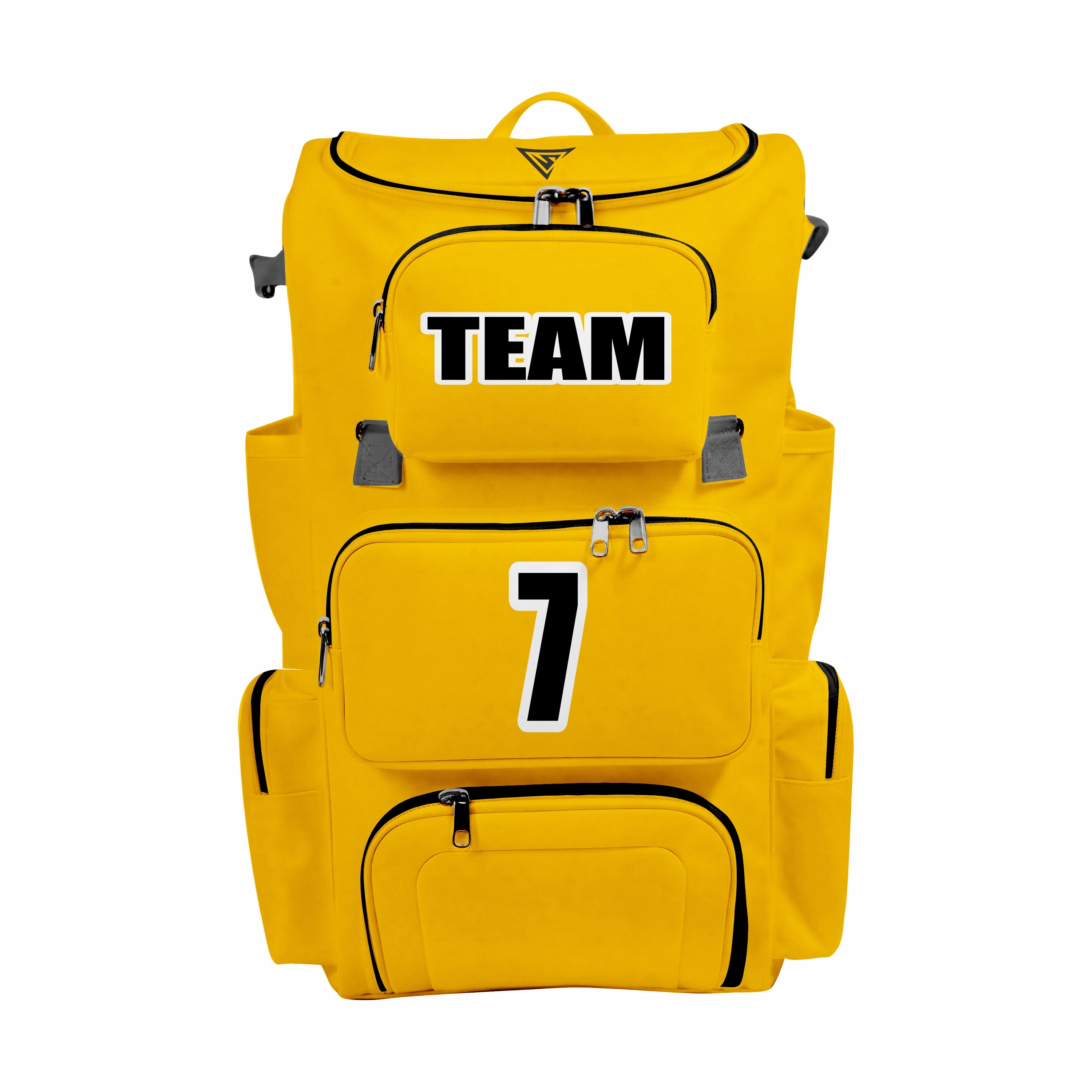 CUSTOM YELLOW & BLACK ELITE BASEBALL/SOFTBALL BACKPACKS