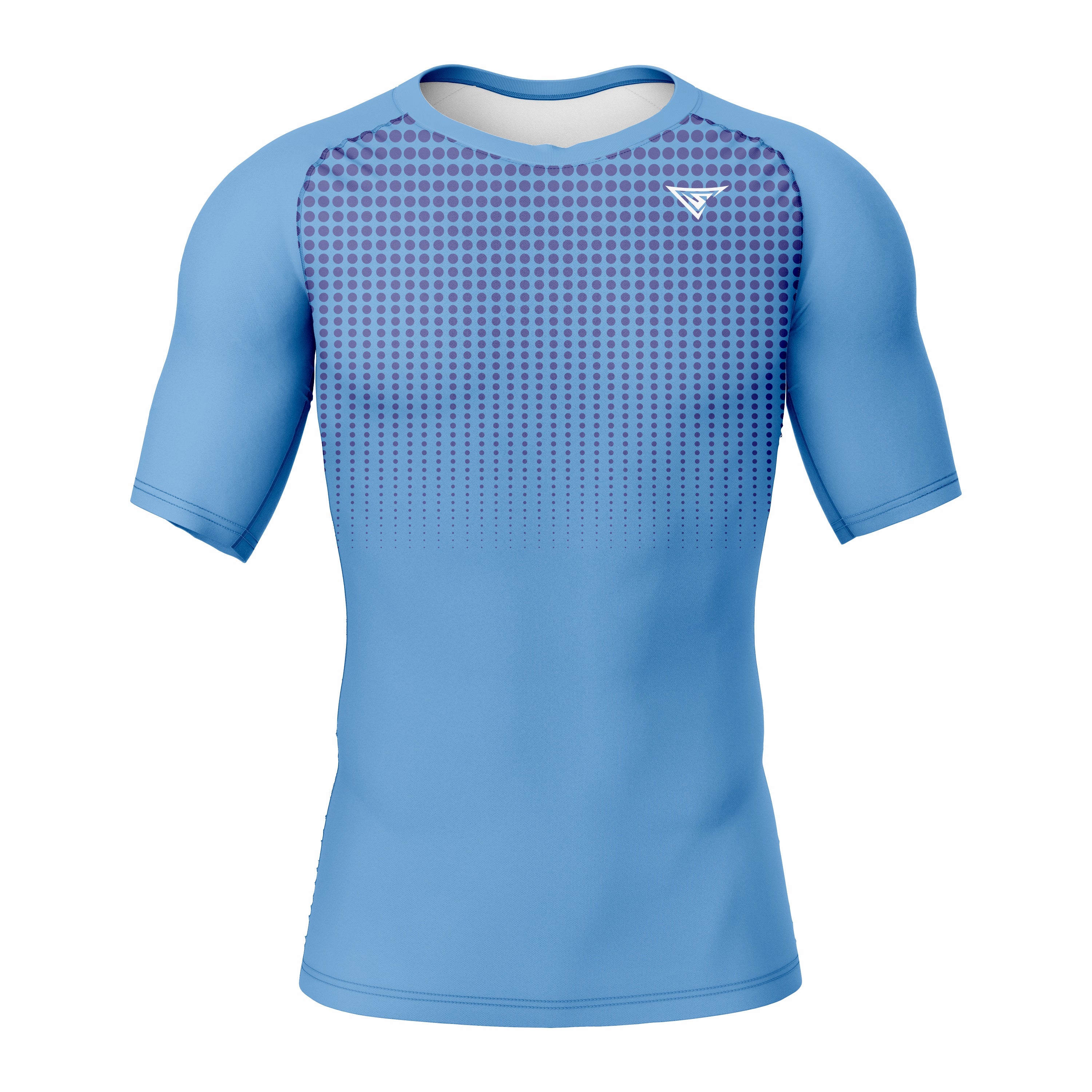 Custom Blue Navy Authentic Short Sleeve Compression Shirt