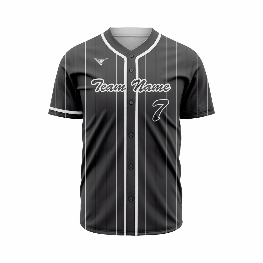 Custom Black & White Authentic Baseball full Buttons Jersey