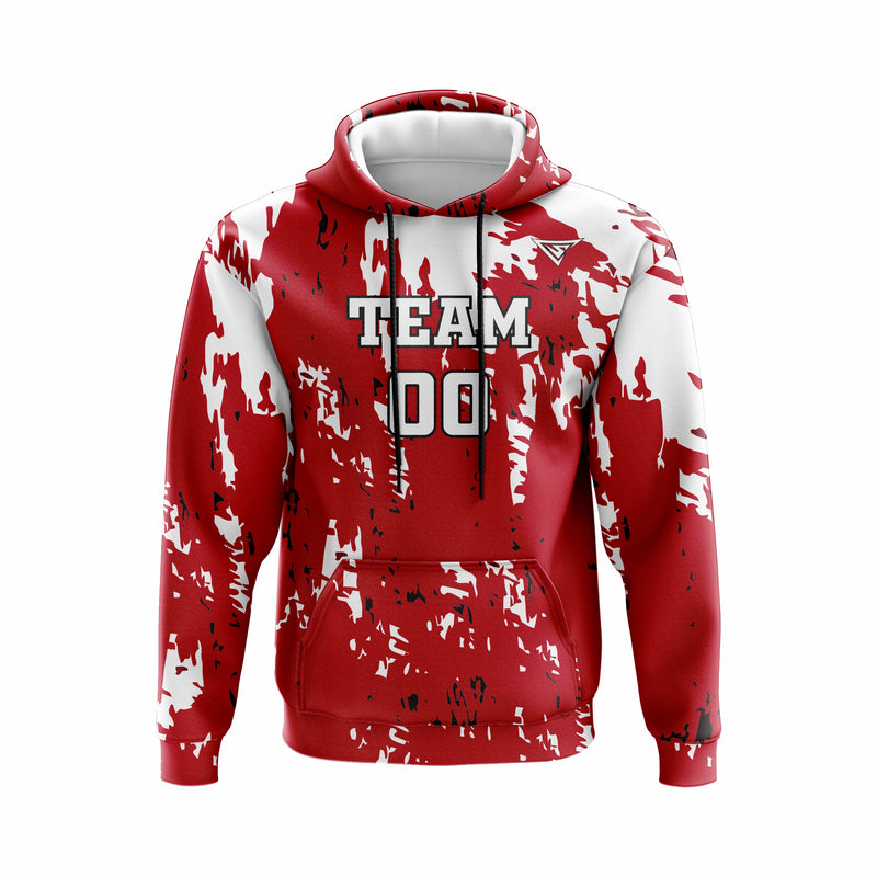 Custom Stitched Red white Fade Fashion Sports Pullover Sweatshirt Hoodie