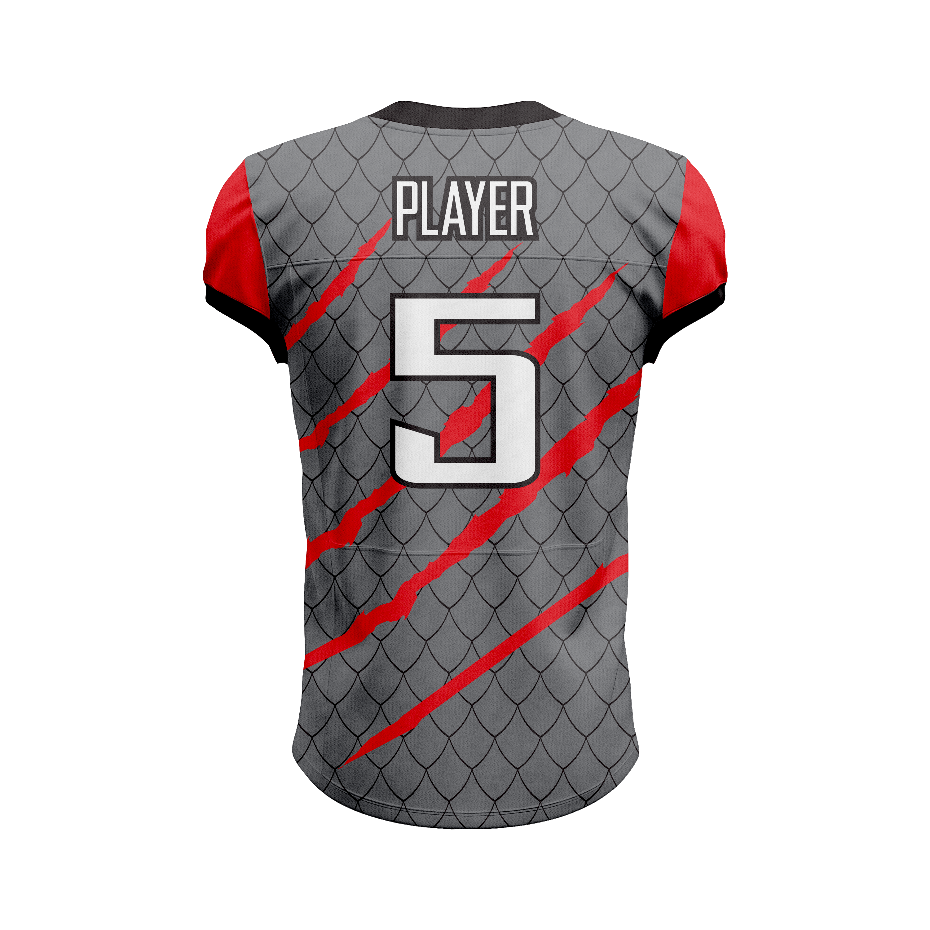 Custom Red, Black & Green American Football Jersey
