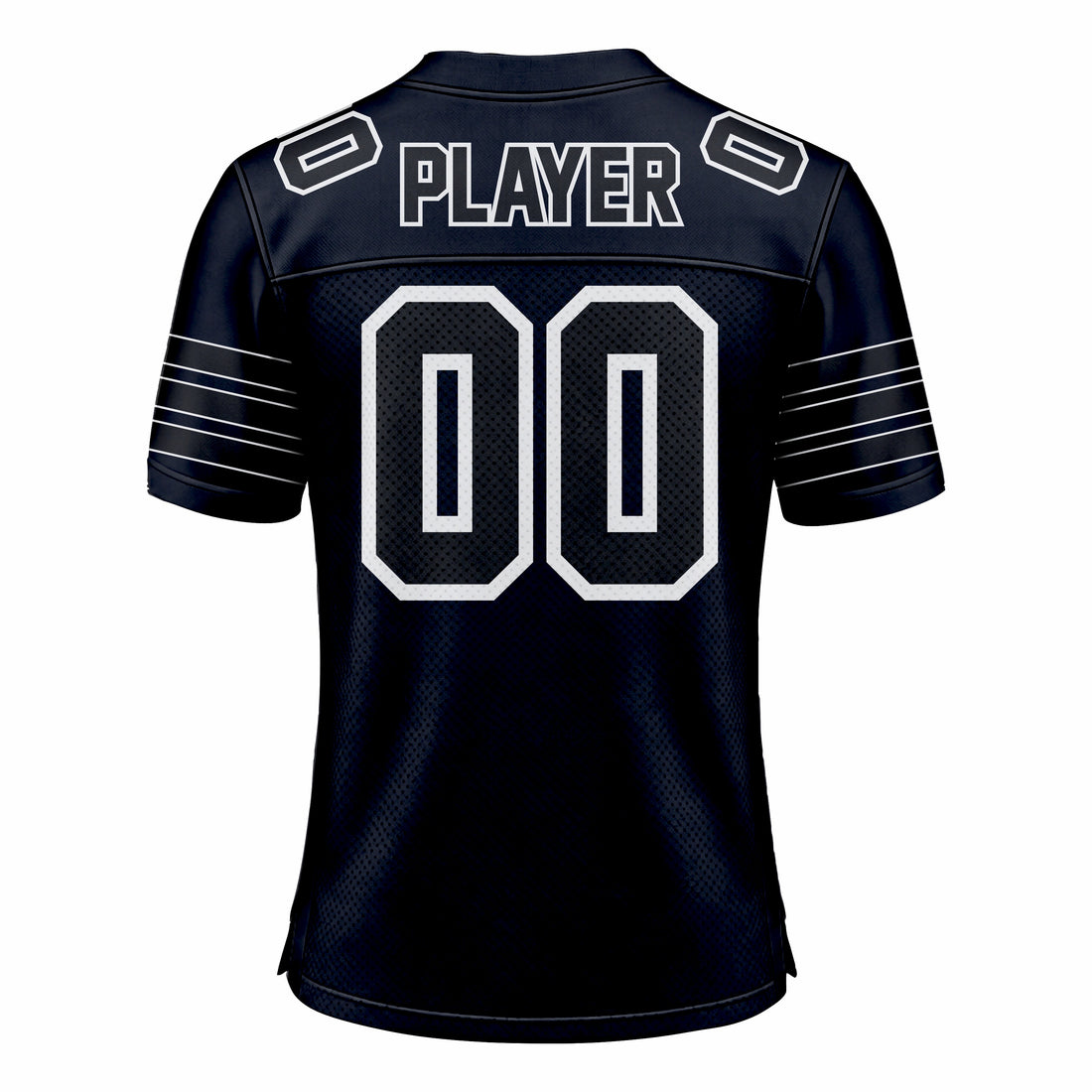 Custom Dark Blue & Black American Football Fan Jersey